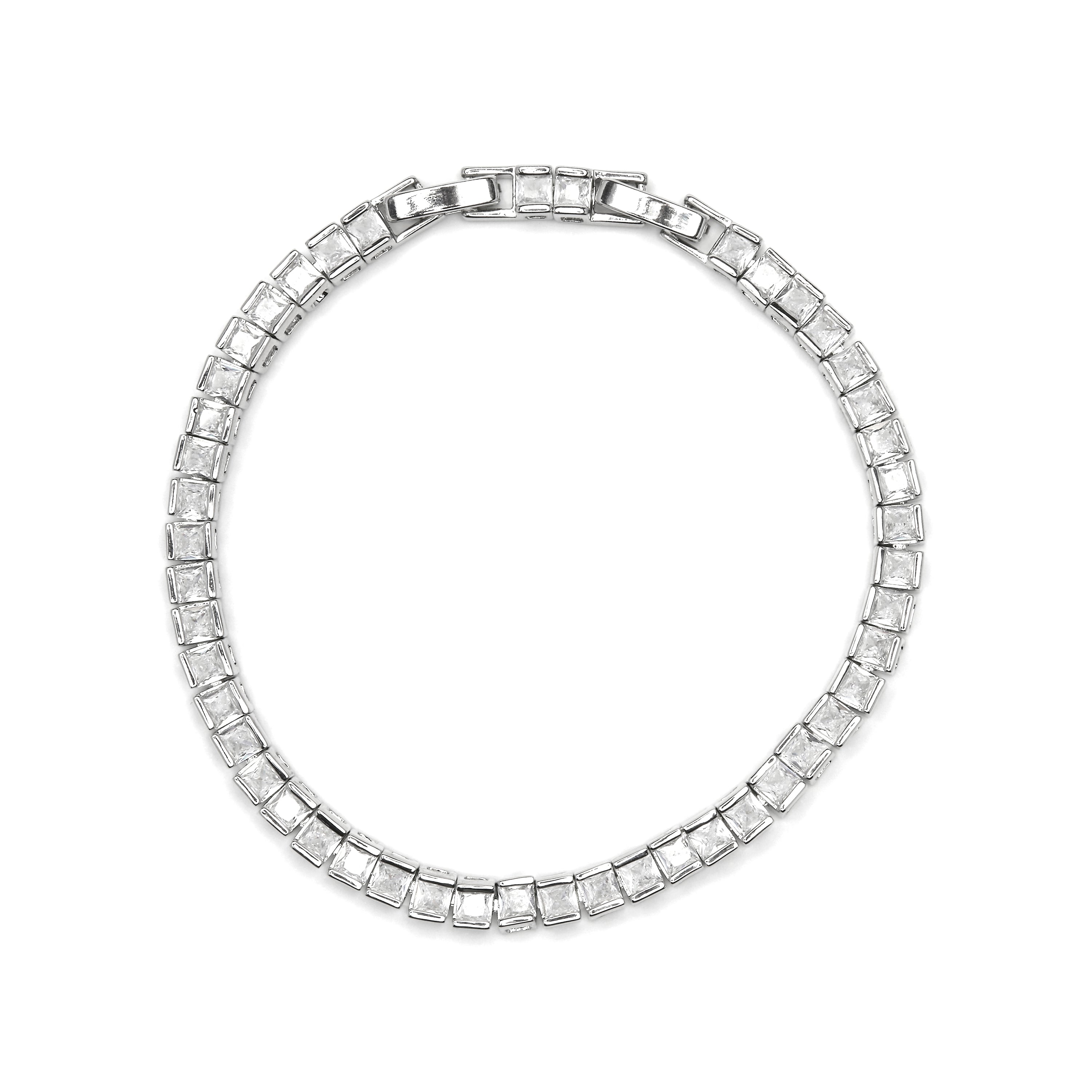 Silver finish bracelet with Brilliant Zirconia - Zaix