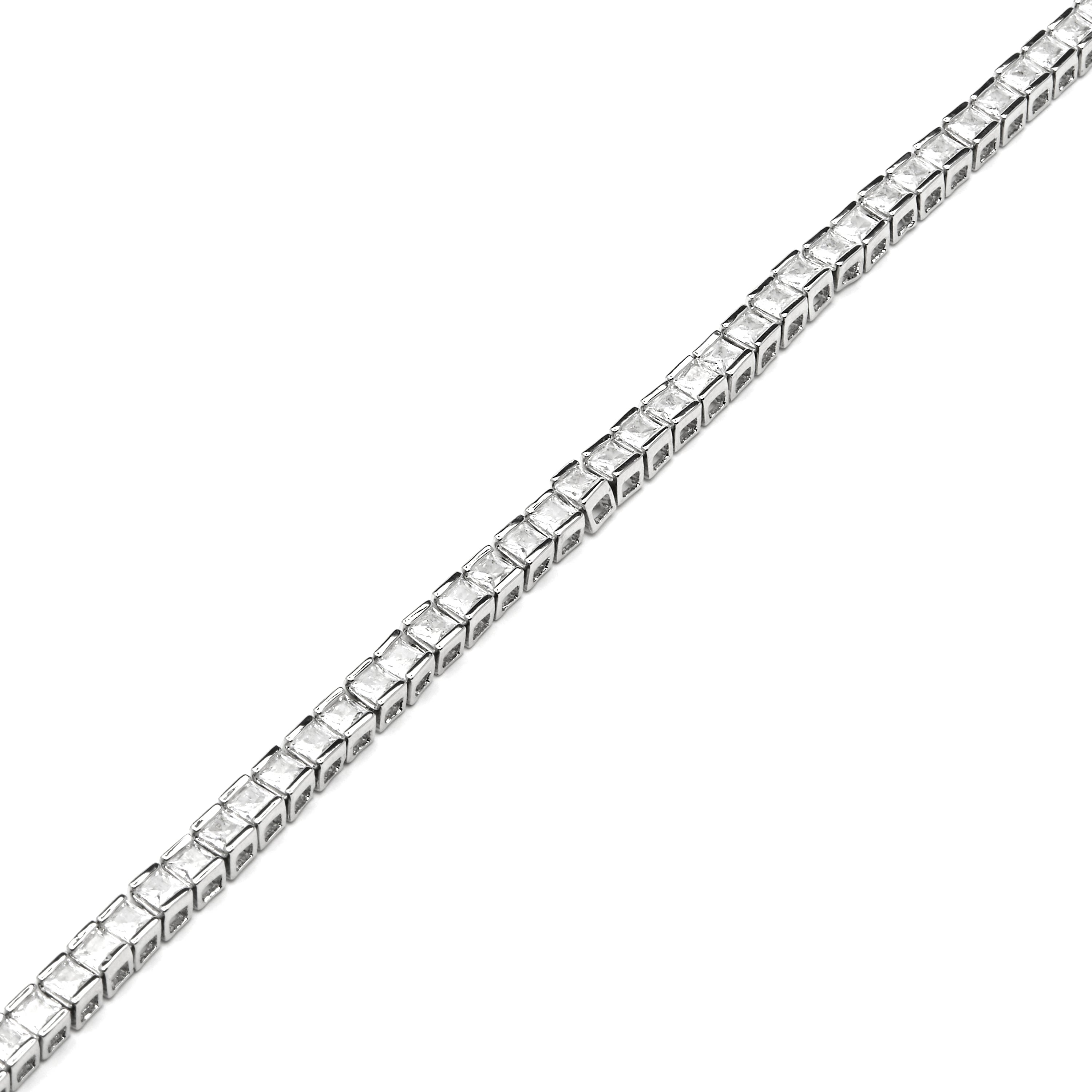 Silver finish bracelet with Brilliant Zirconia - Zaix