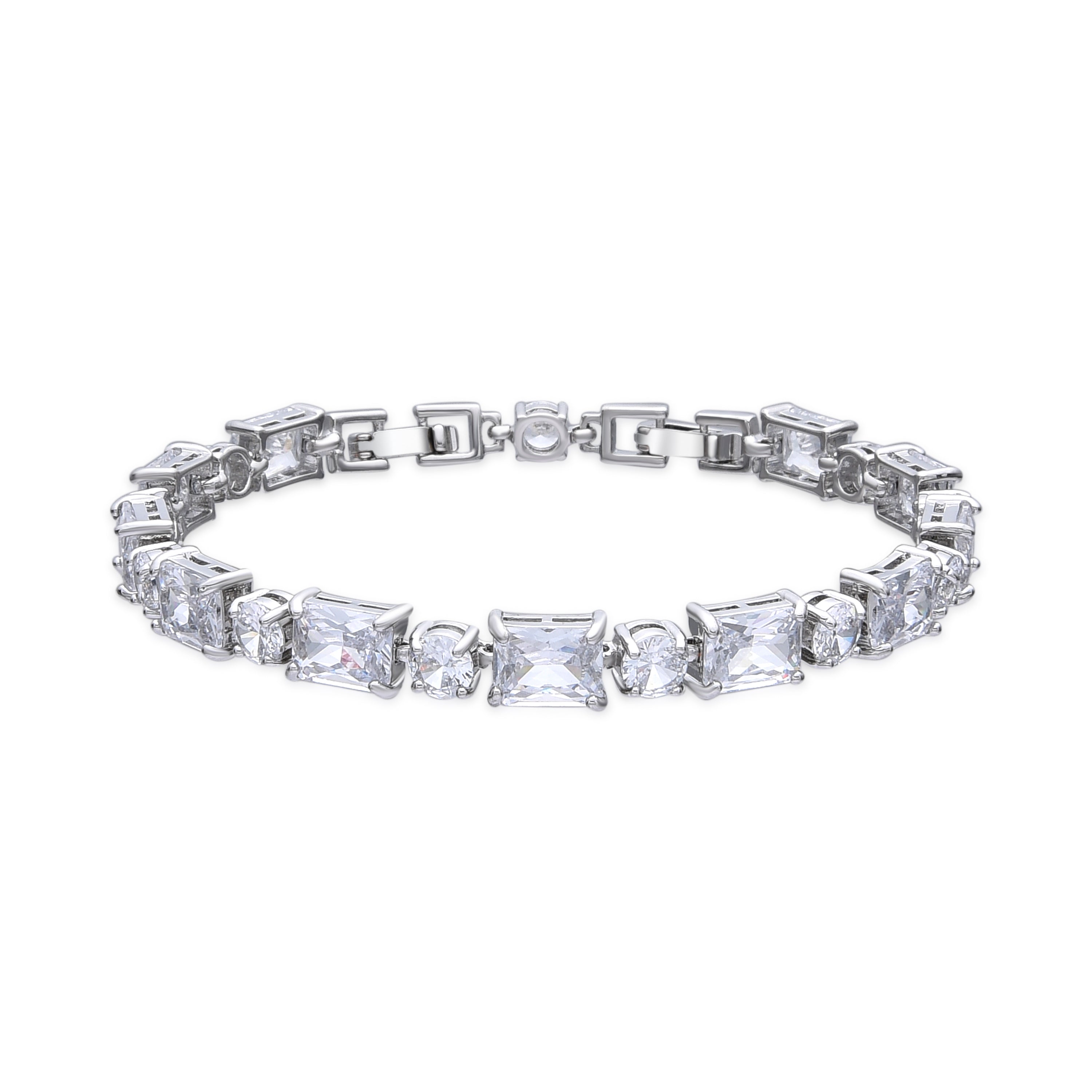 Silver-finish bracelet with brilliant cubic zirconia - Ilas