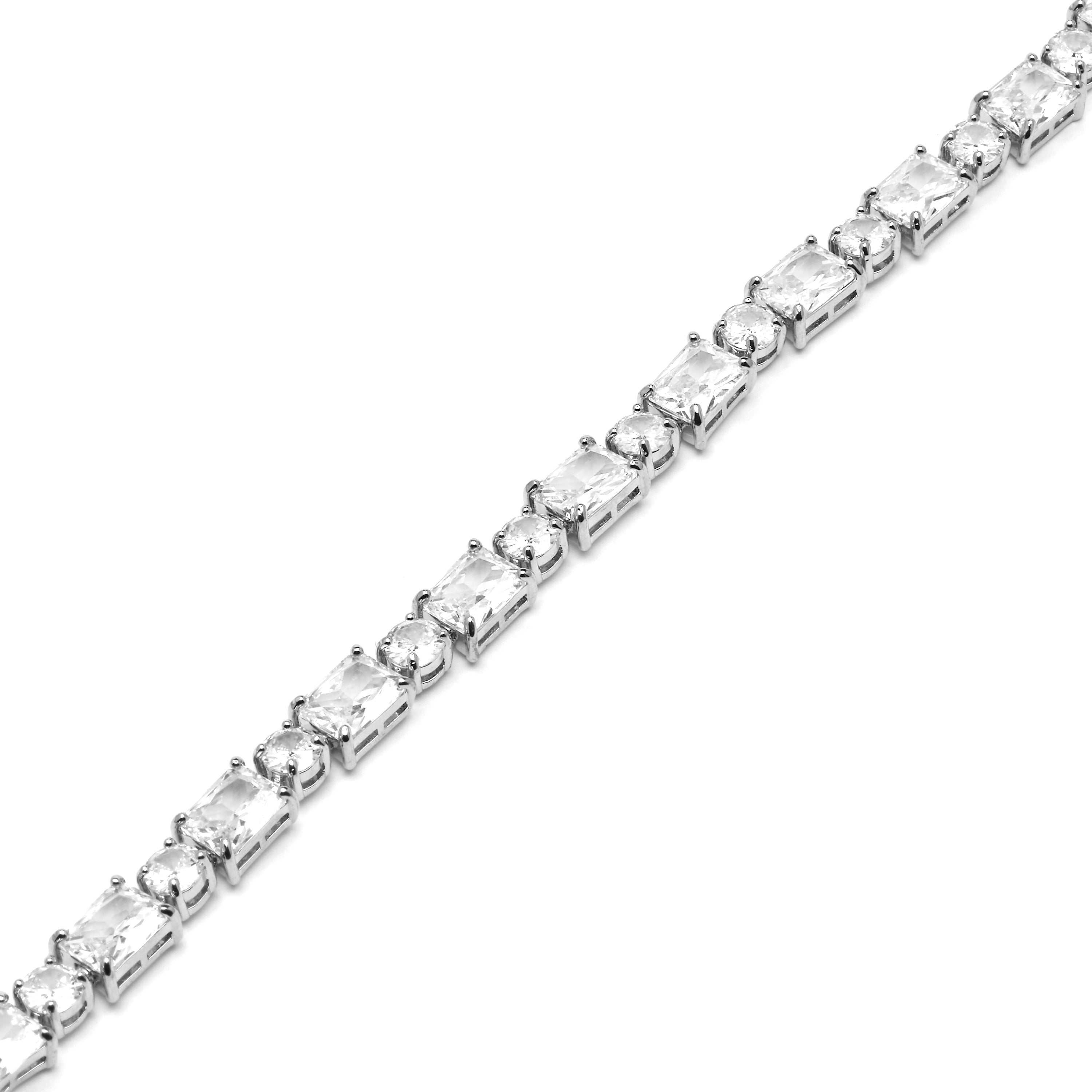 Silver-finish bracelet with brilliant cubic zirconia - Ilas
