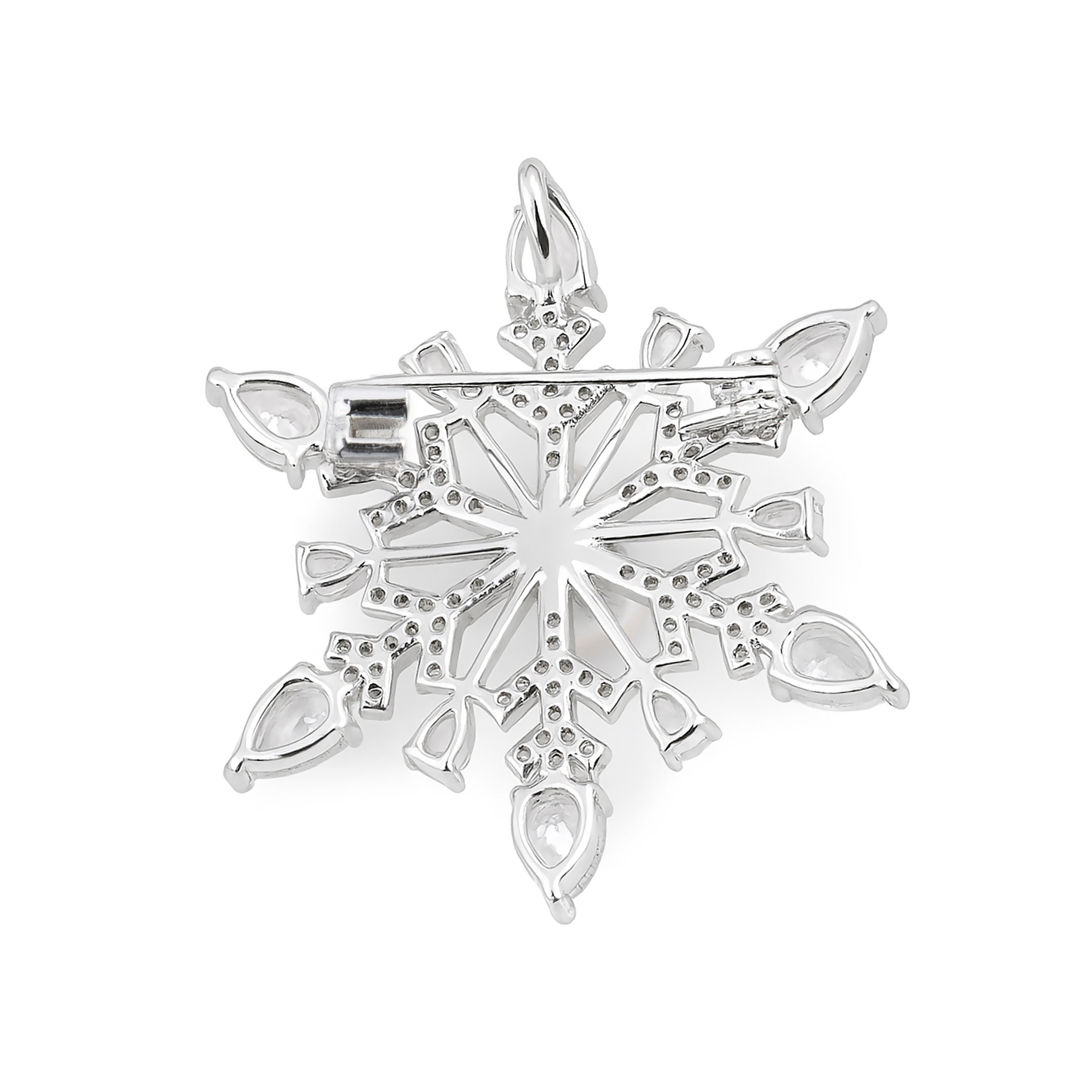 925 Sterling Silver White Pearl Brooch - Lairat