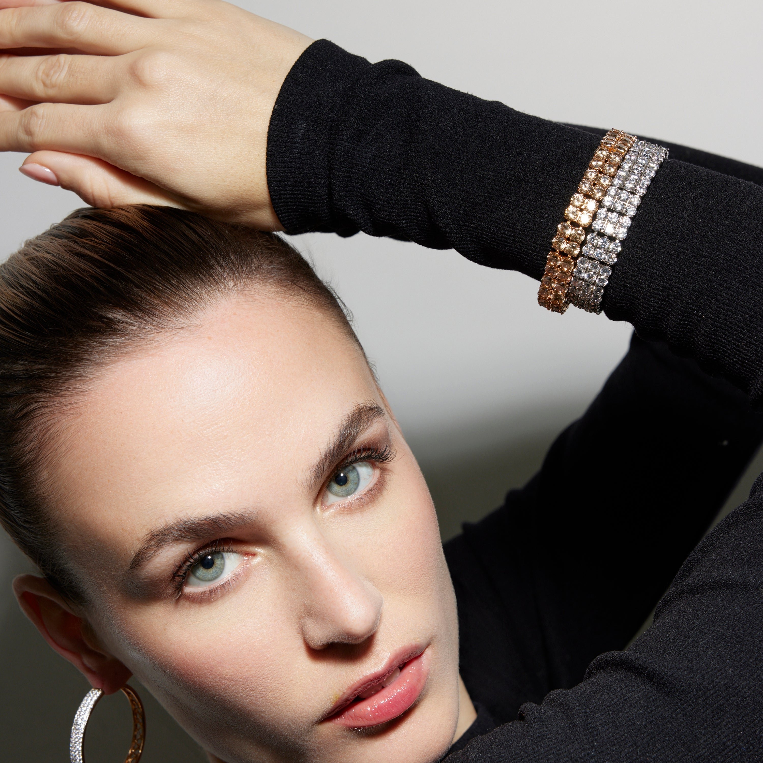 Bracelet with shiny zirconia in silver finish - Matka