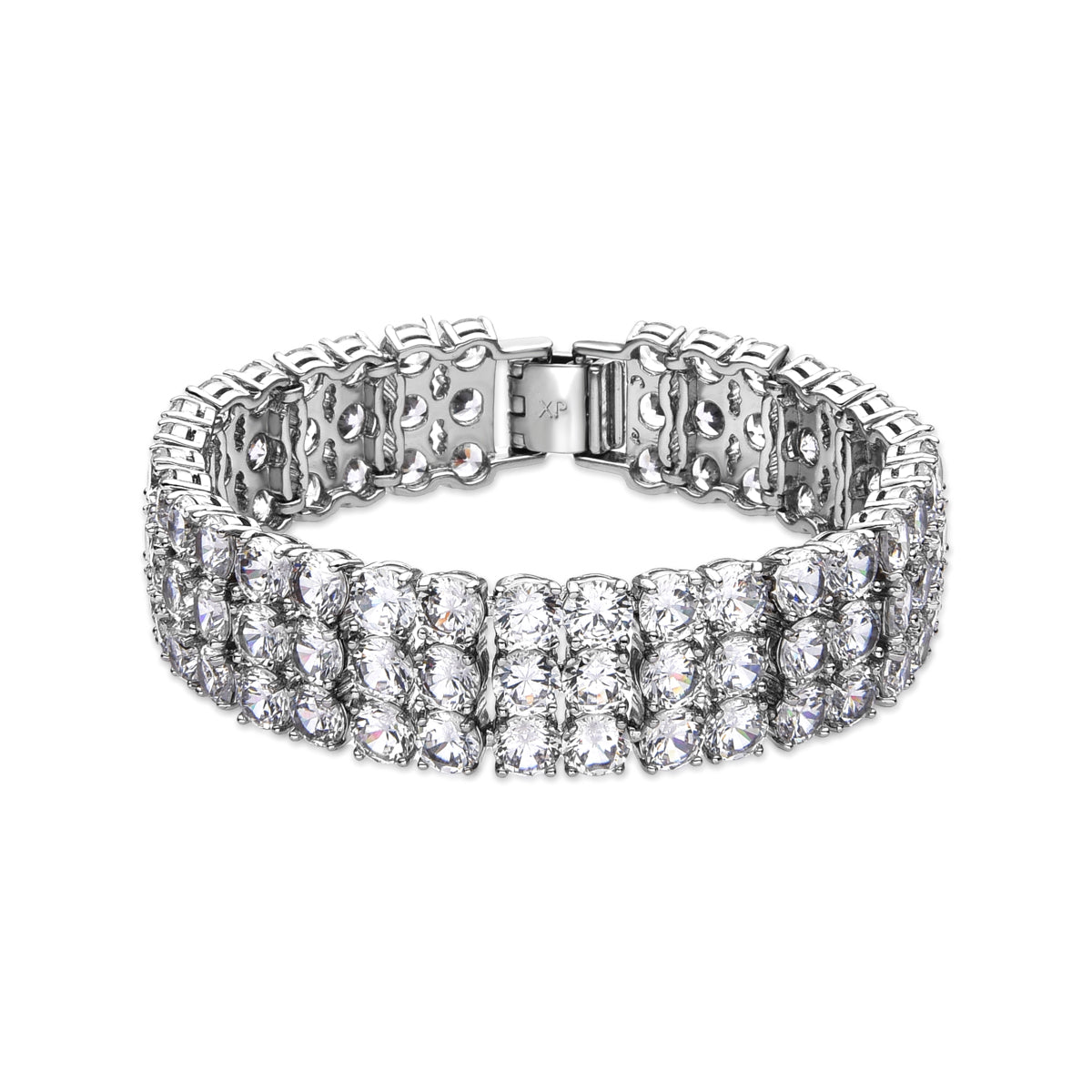 Bracelet with shiny zirconia, silver finish - Laiko
