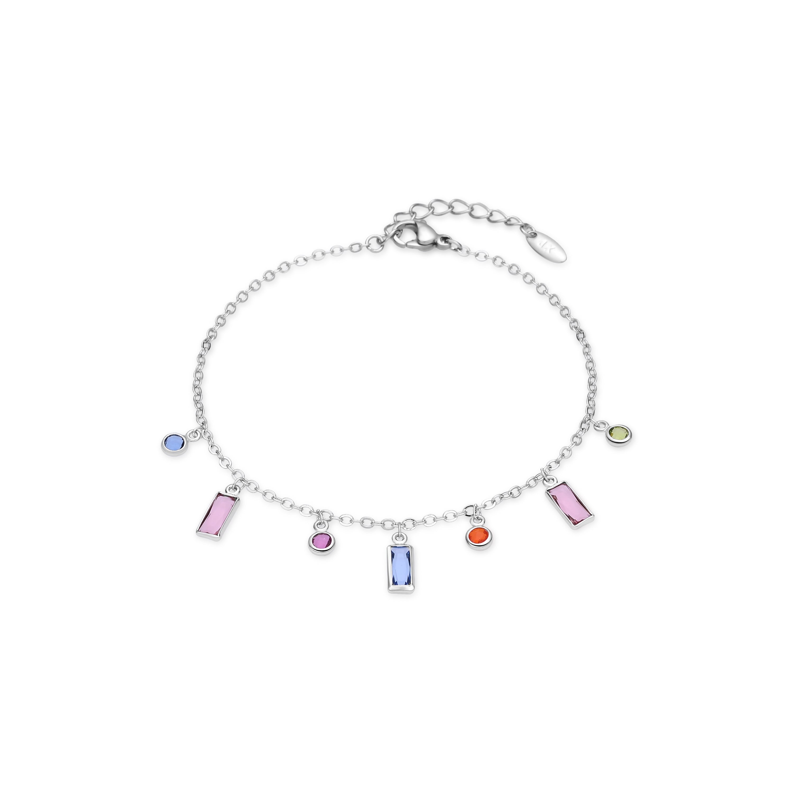 Pulsera de Circonita Multicolor acabado en Rodio - Thoy