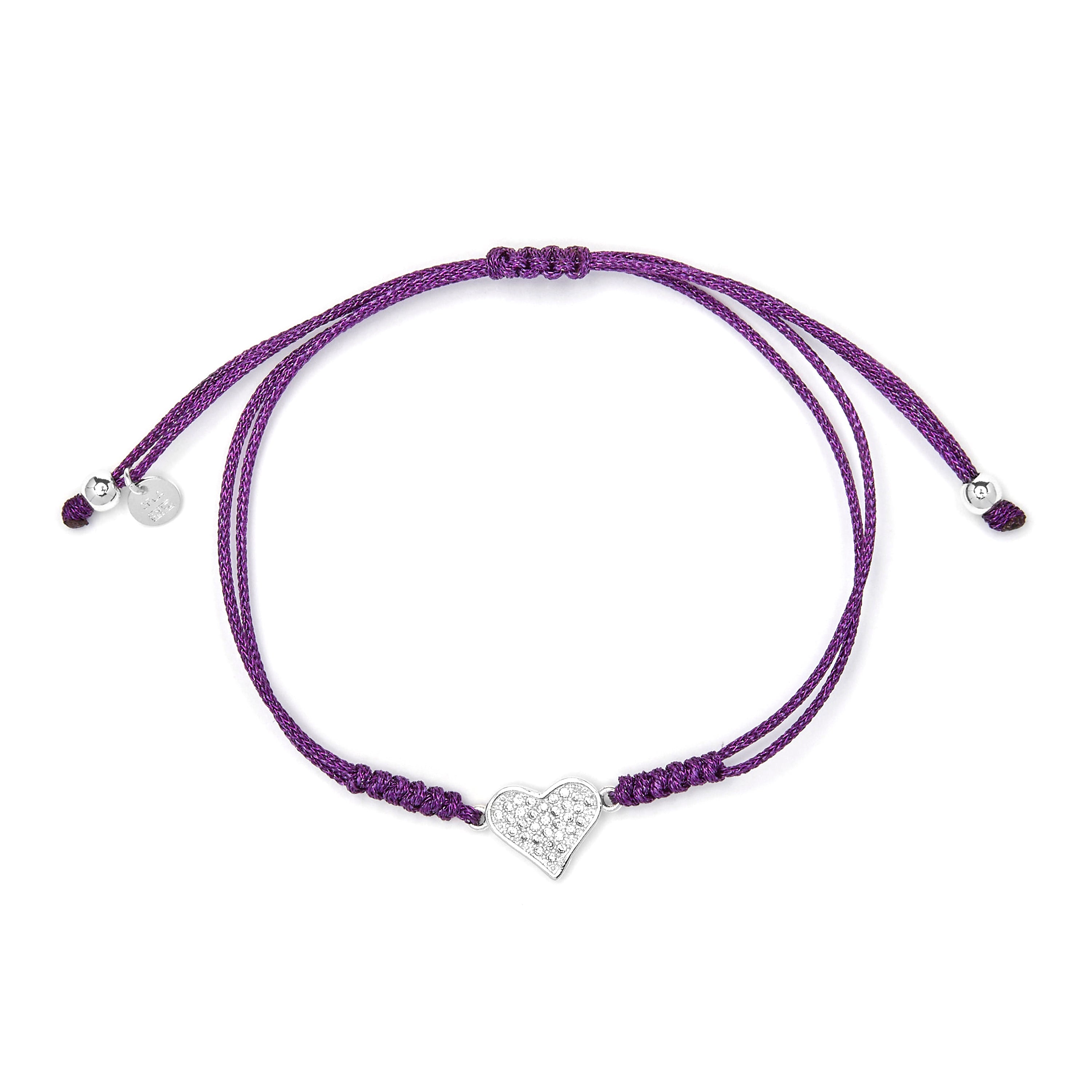 Pulsera acabado plata y Circonita Brillante - Heart