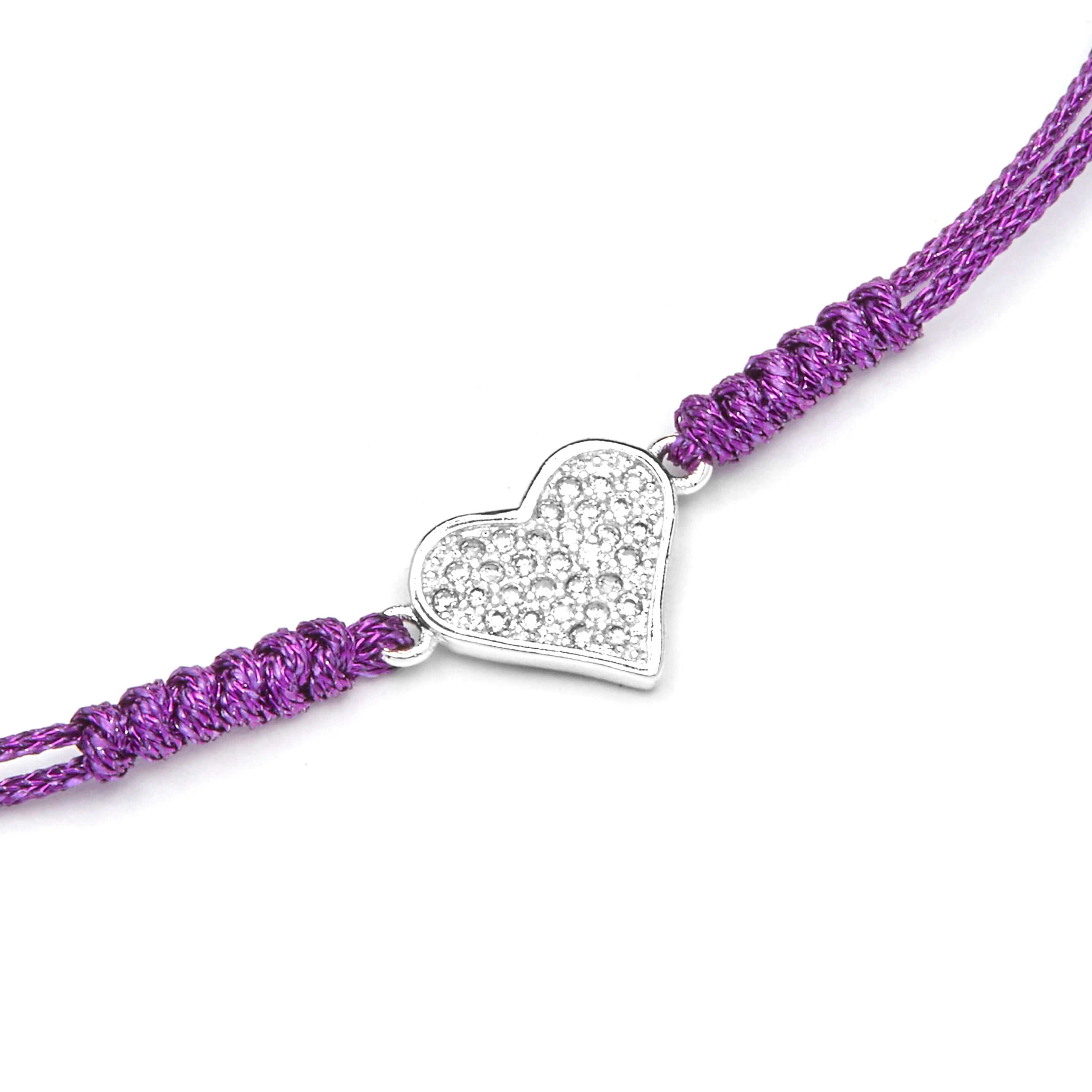 Pulsera acabado plata y Circonita Brillante - Heart
