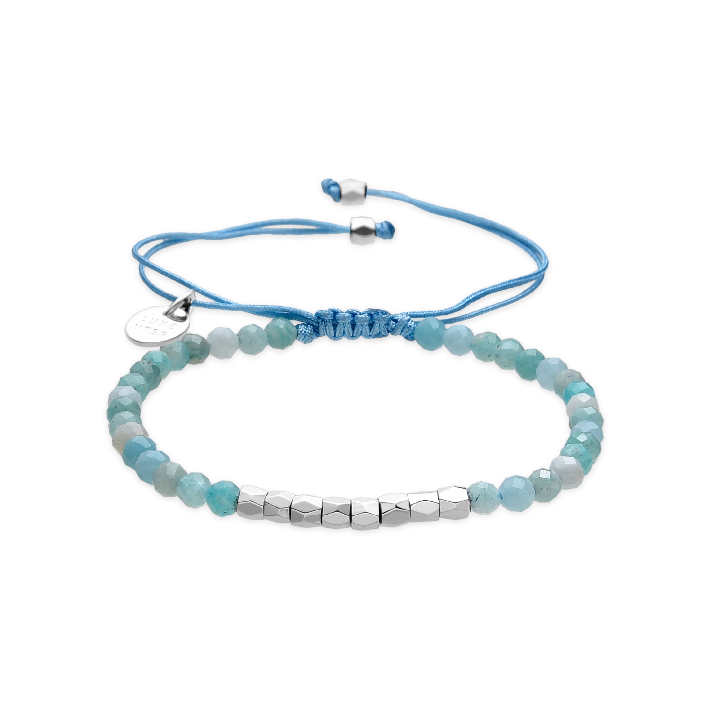 Silver-finished bracelet and Amazonite - Likah