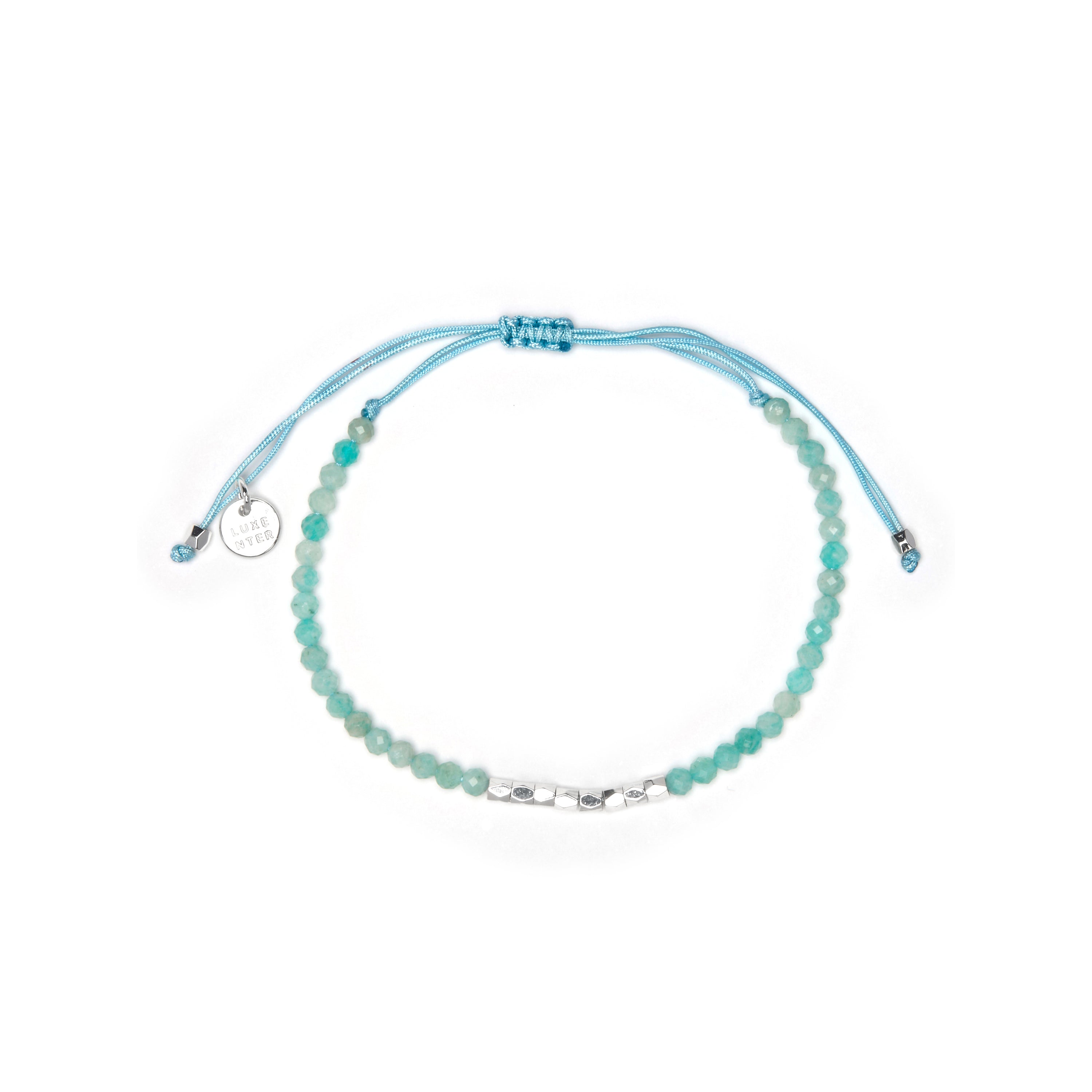 Silver-finished bracelet and Amazonite - Likah