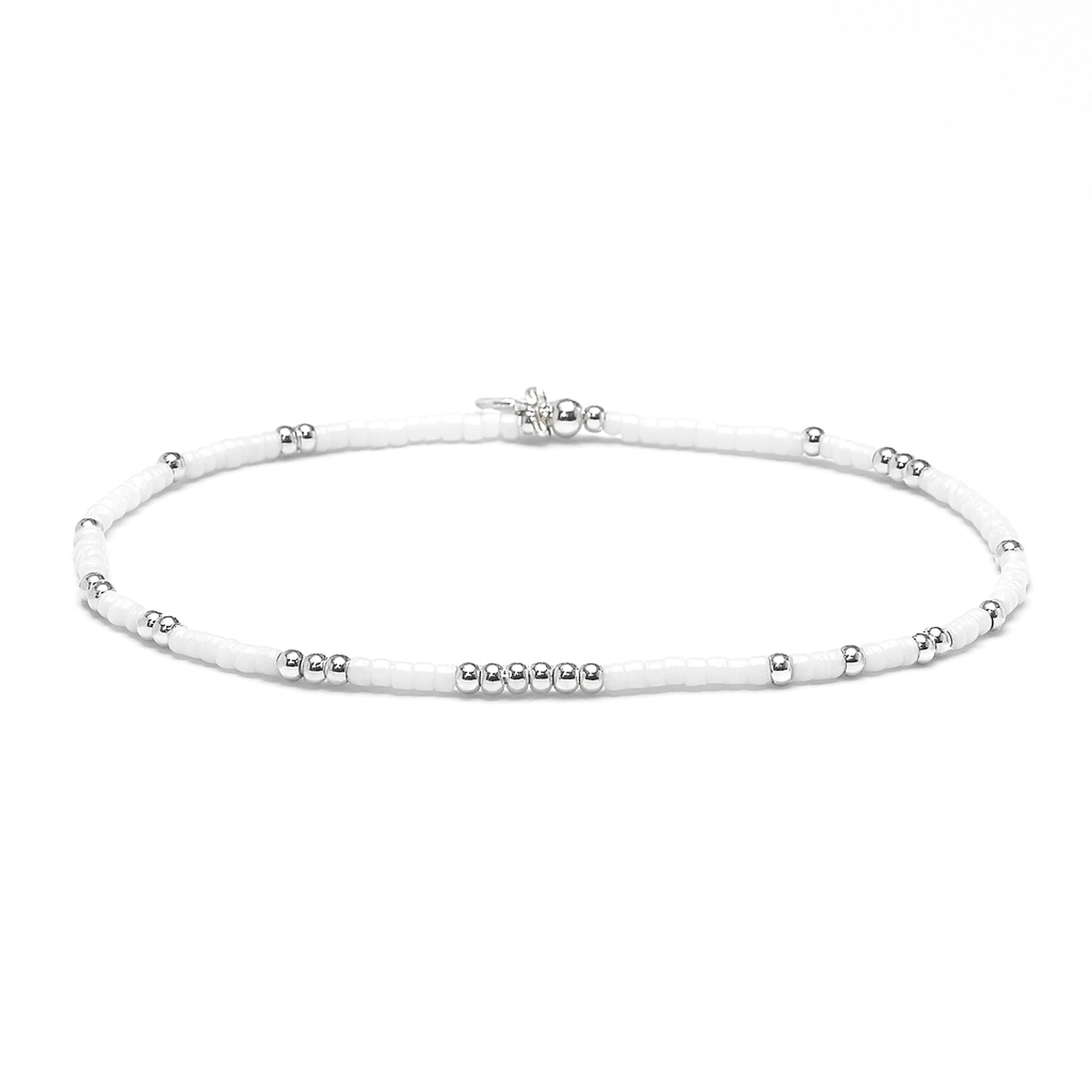 White Crystal Bracelet with 925 Sterling Silver Finish - Xanvi