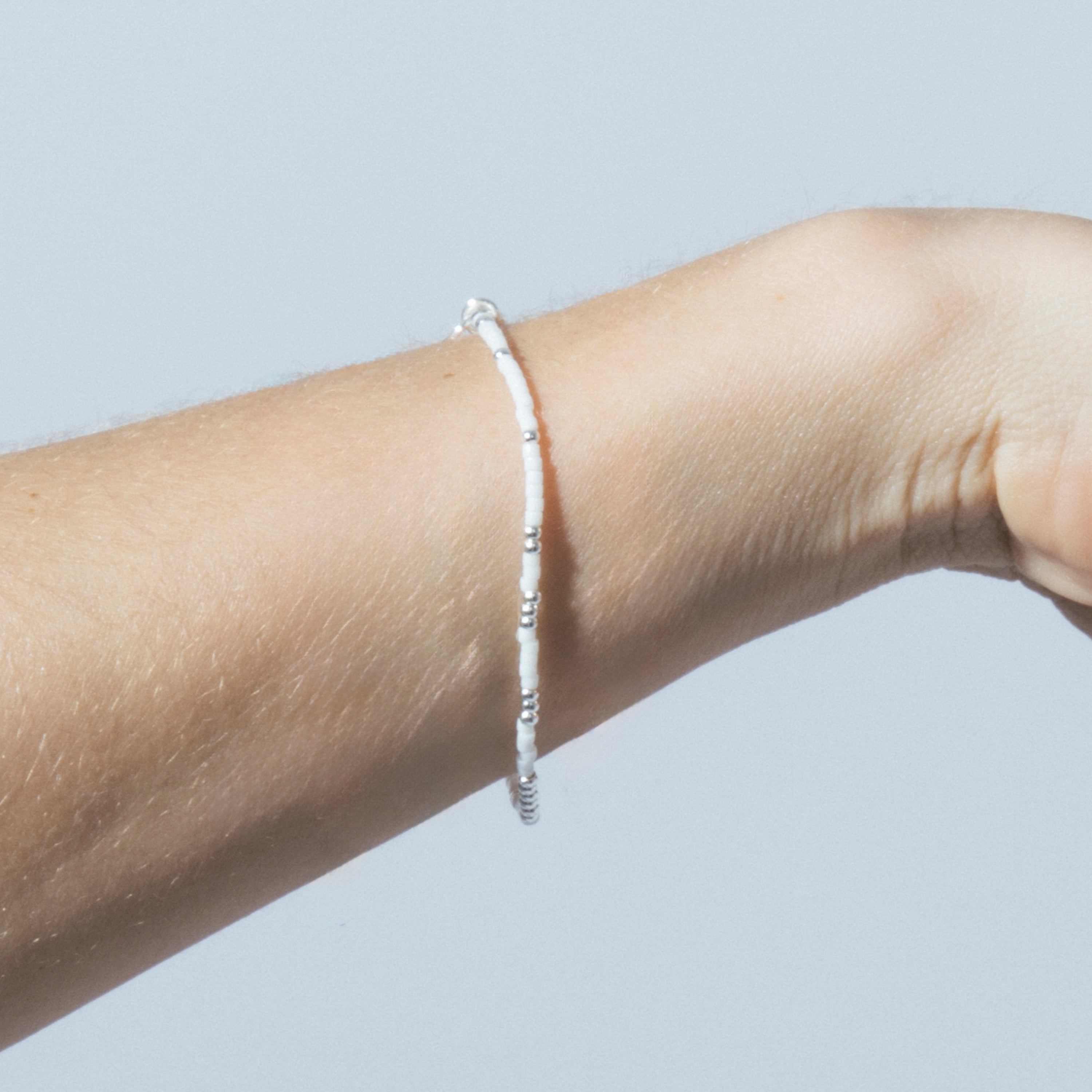White Crystal Bracelet with 925 Sterling Silver Finish - Xanvi
