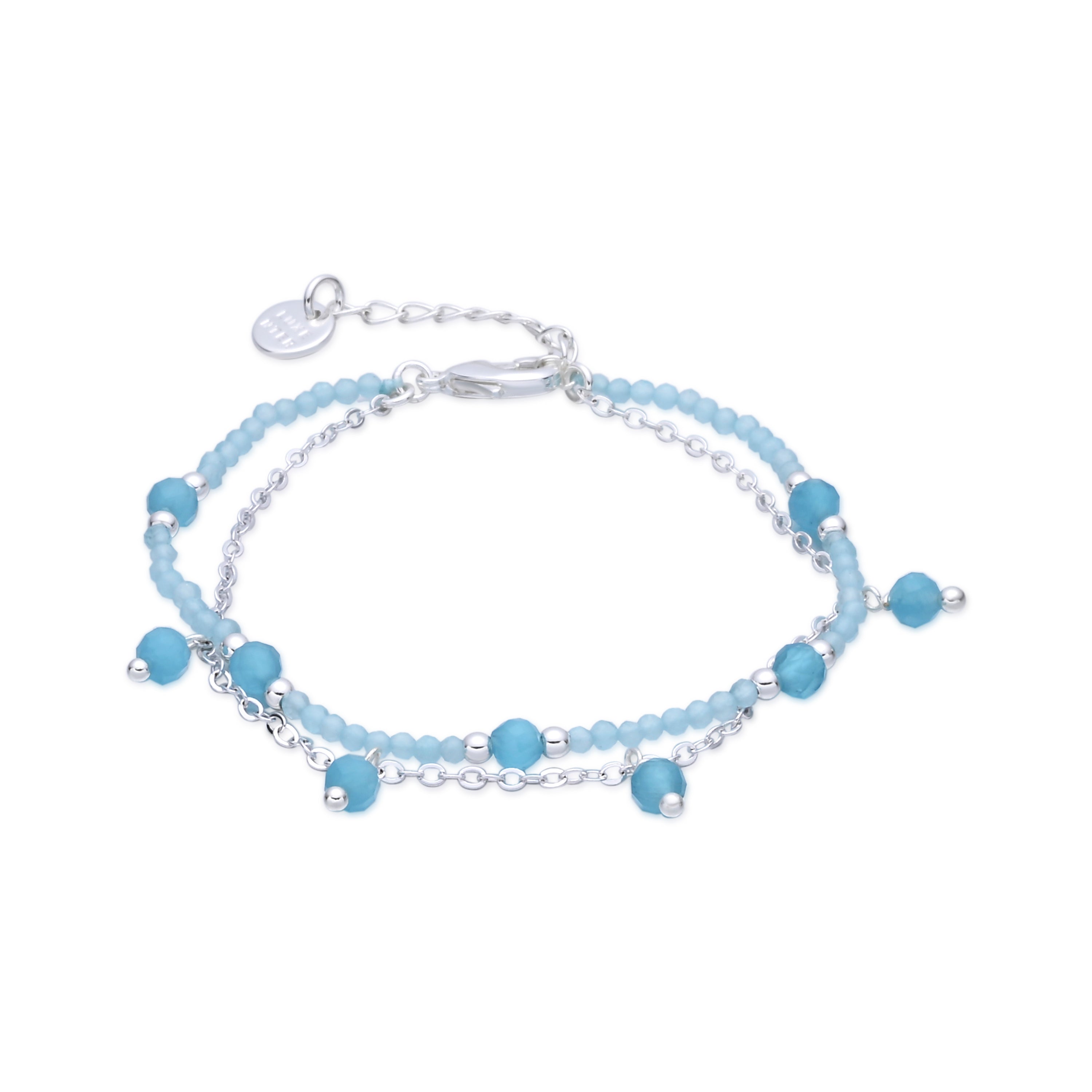 Blue Crystal bracelet with rhodium plating - Aira