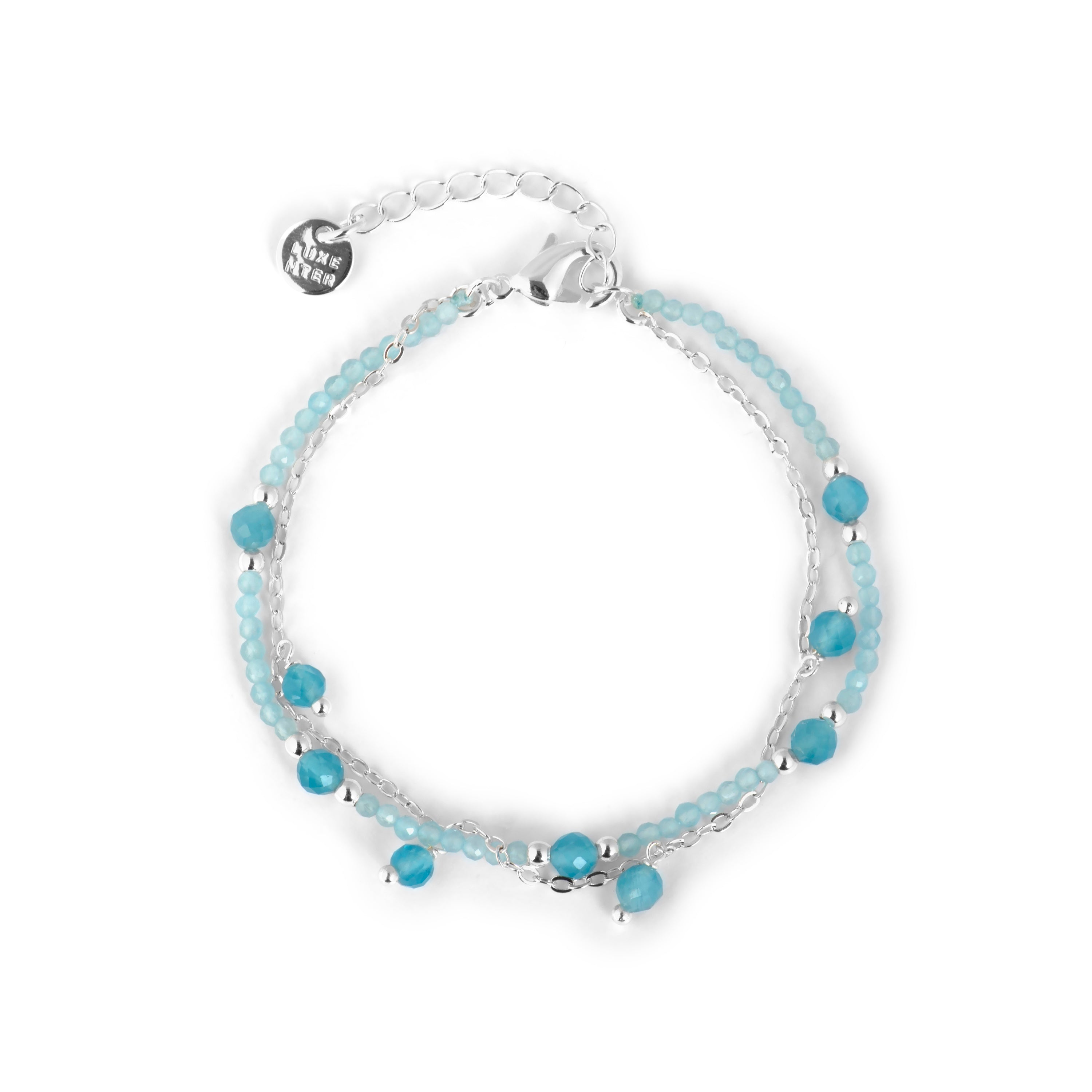 Blue Crystal bracelet with rhodium plating - Aira