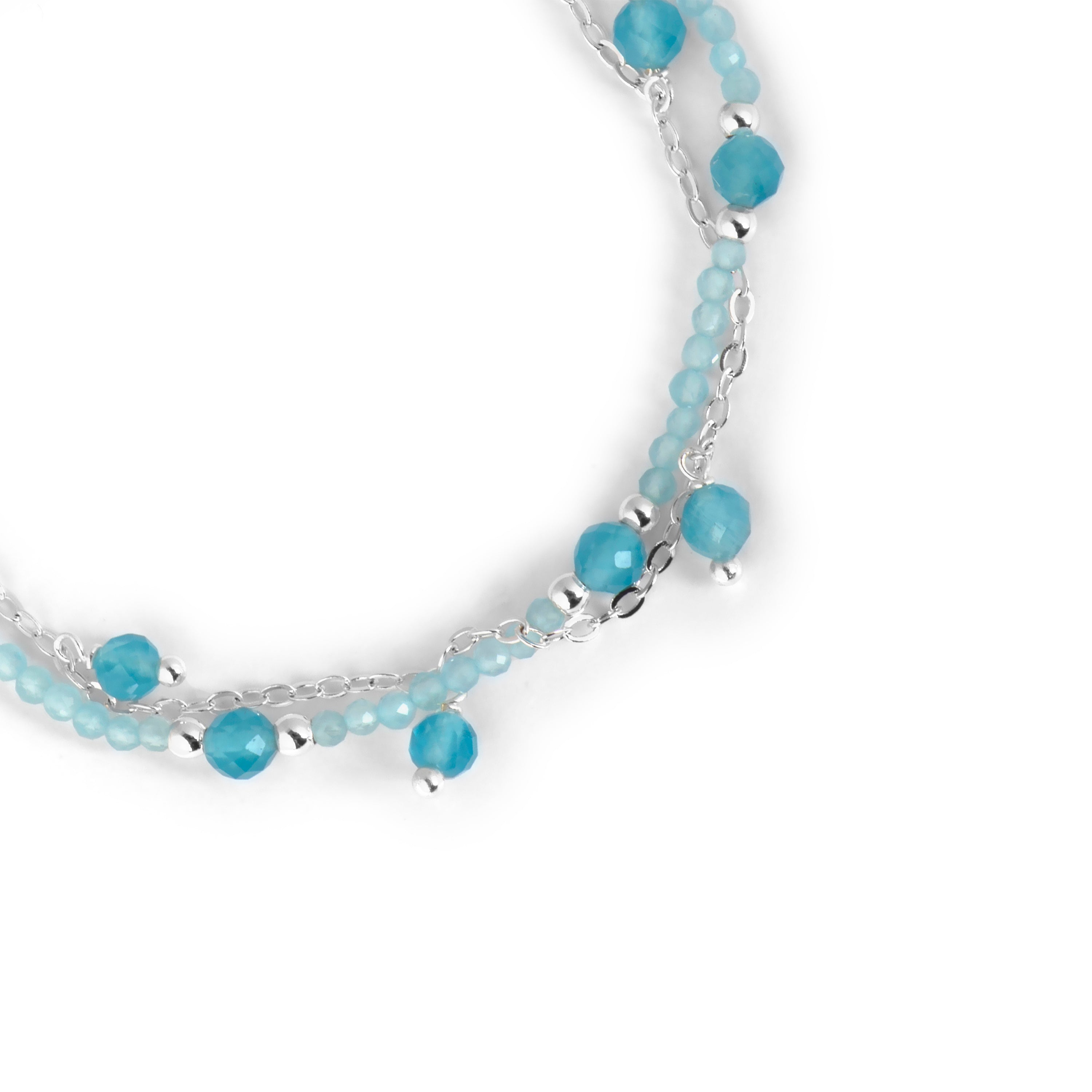 Blue Crystal bracelet with rhodium plating - Aira