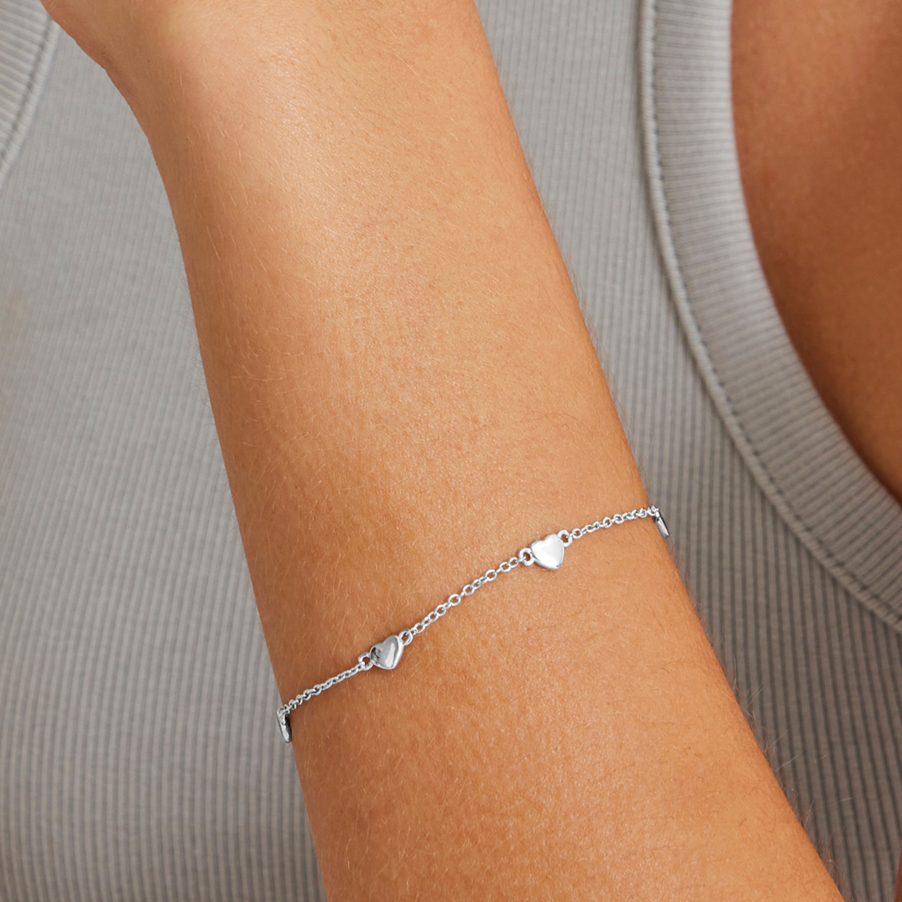 Rhodium-plated bracelet - Moham