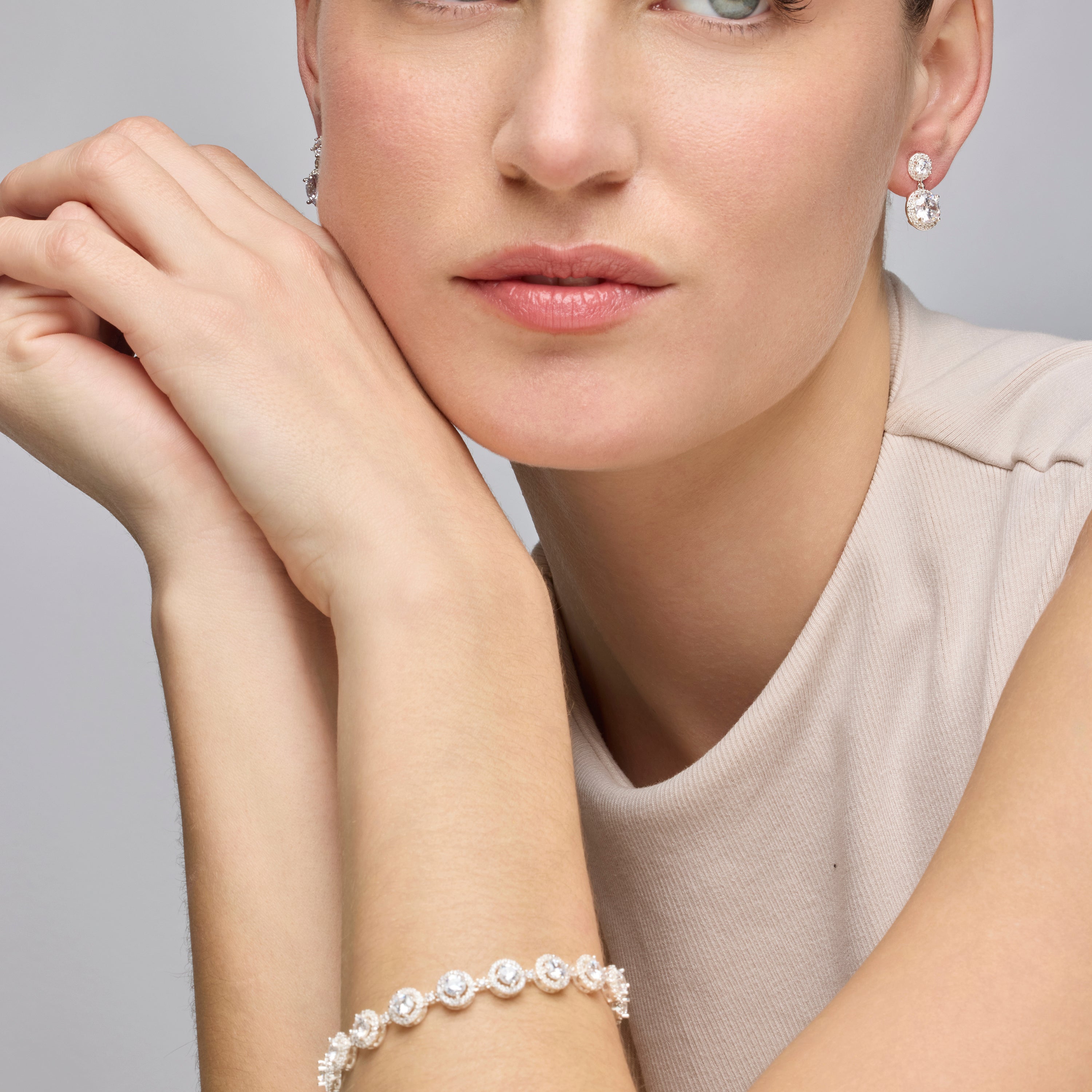 Bracelet with - silver finish - Heta