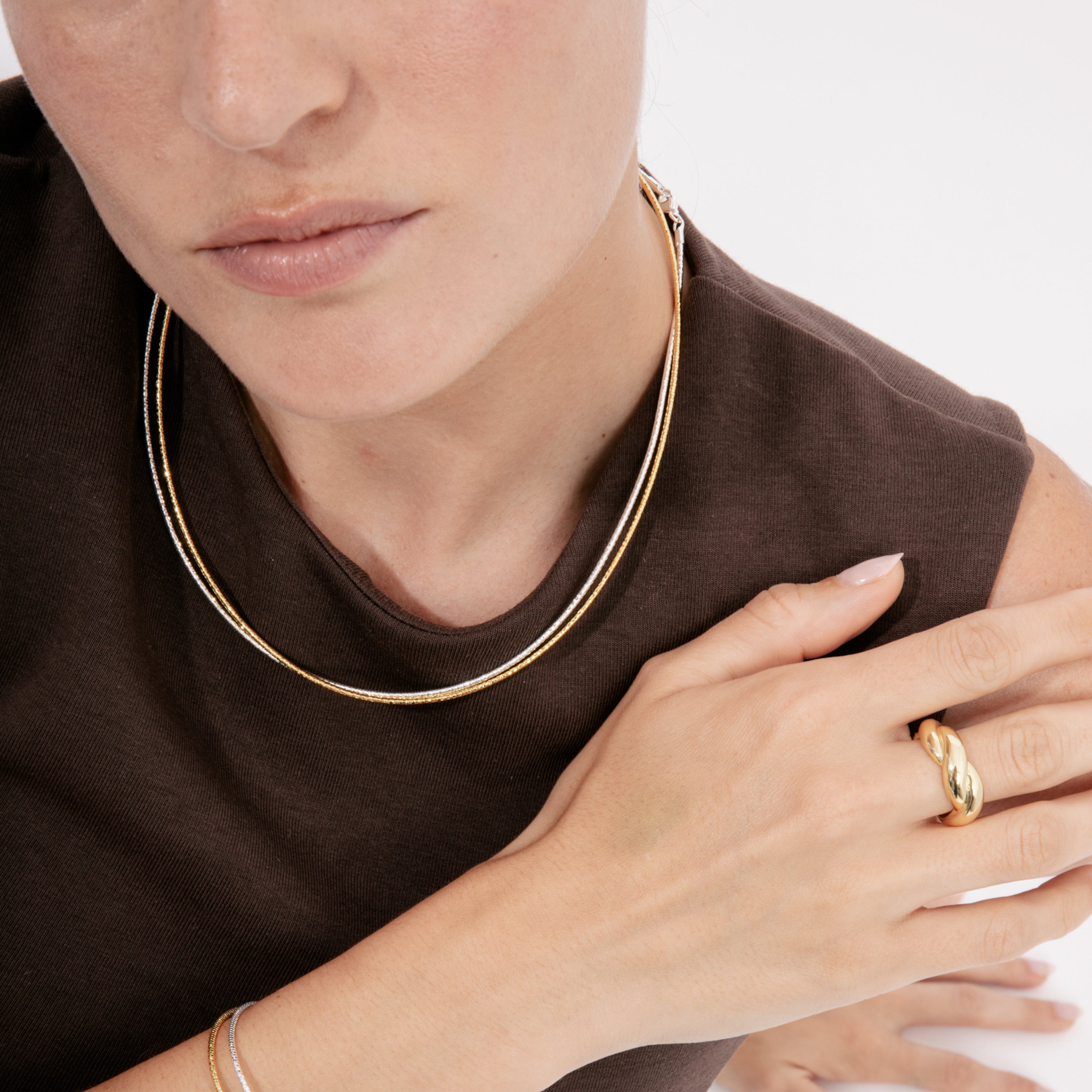 Rhodium-plated bracelet - Nui