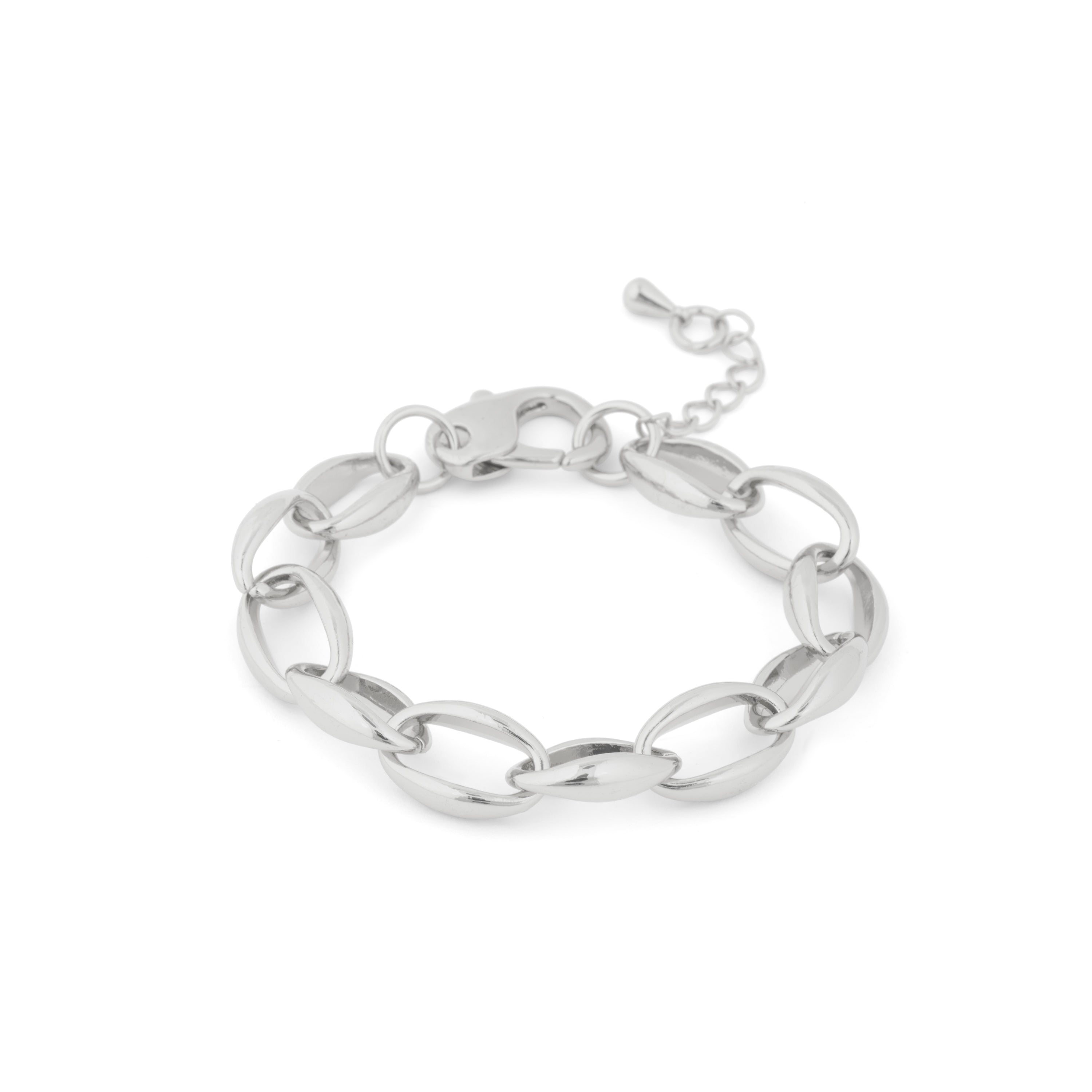 Rhodium-plated bracelet - Hande