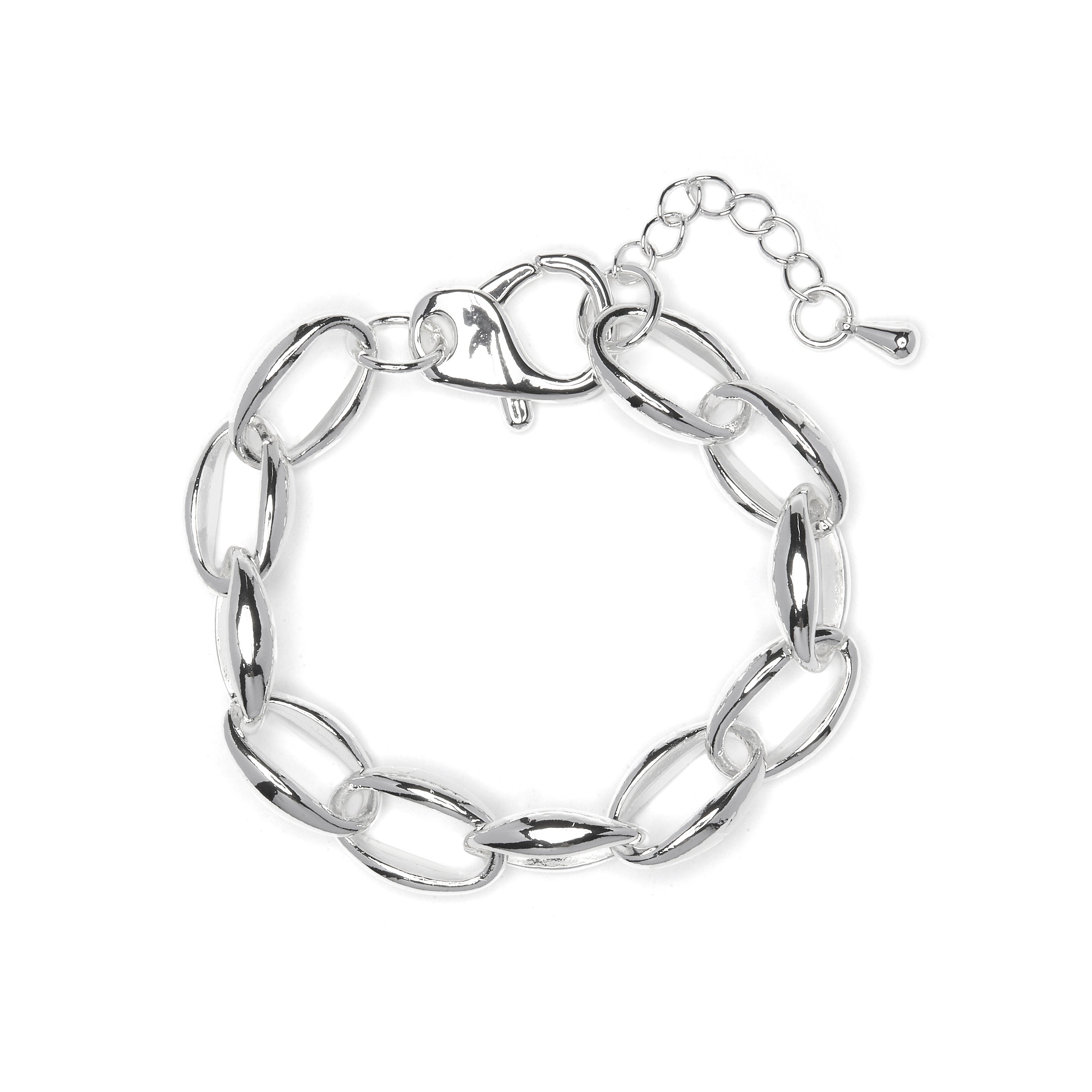 Rhodium-plated bracelet - Hande