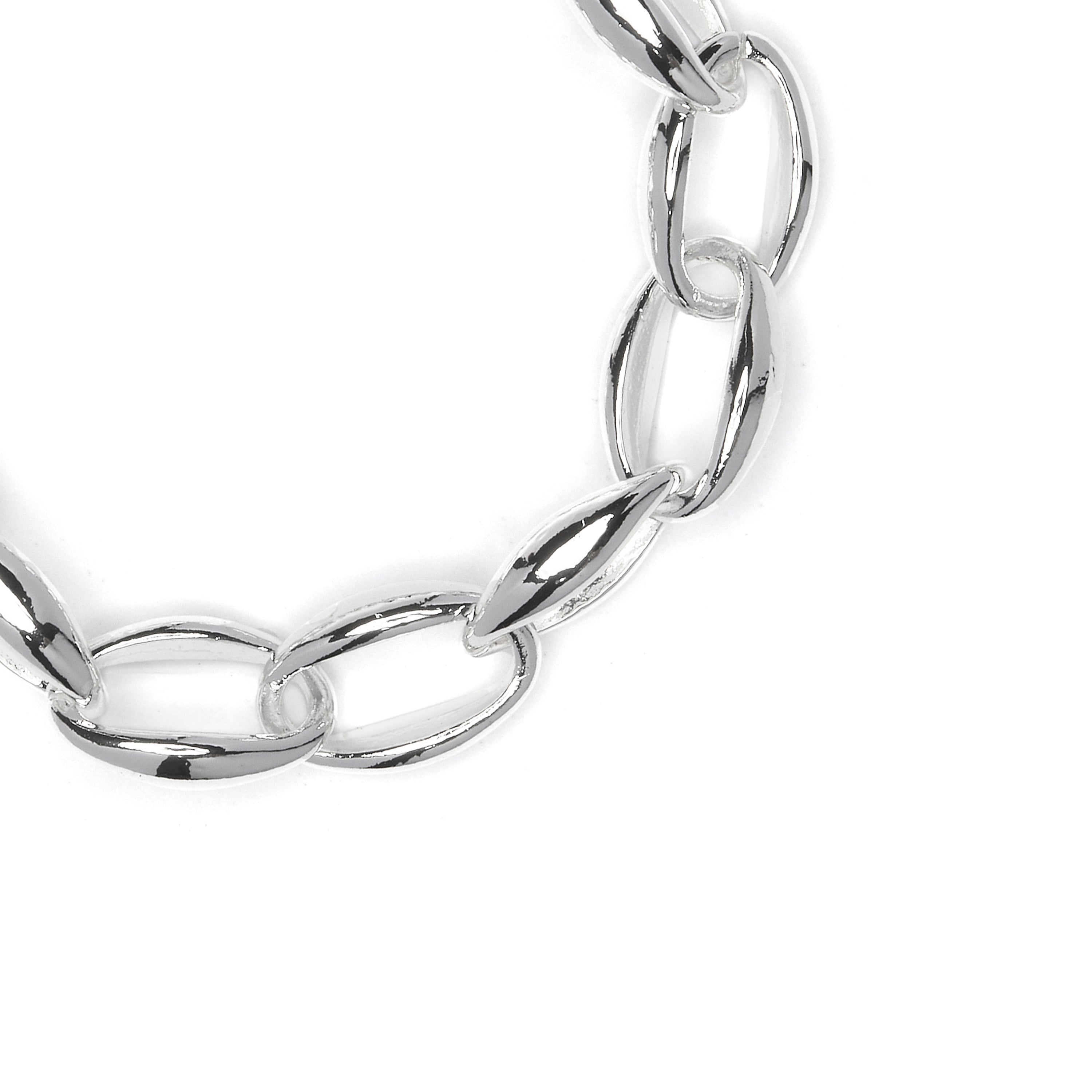 Rhodium-plated bracelet - Hande