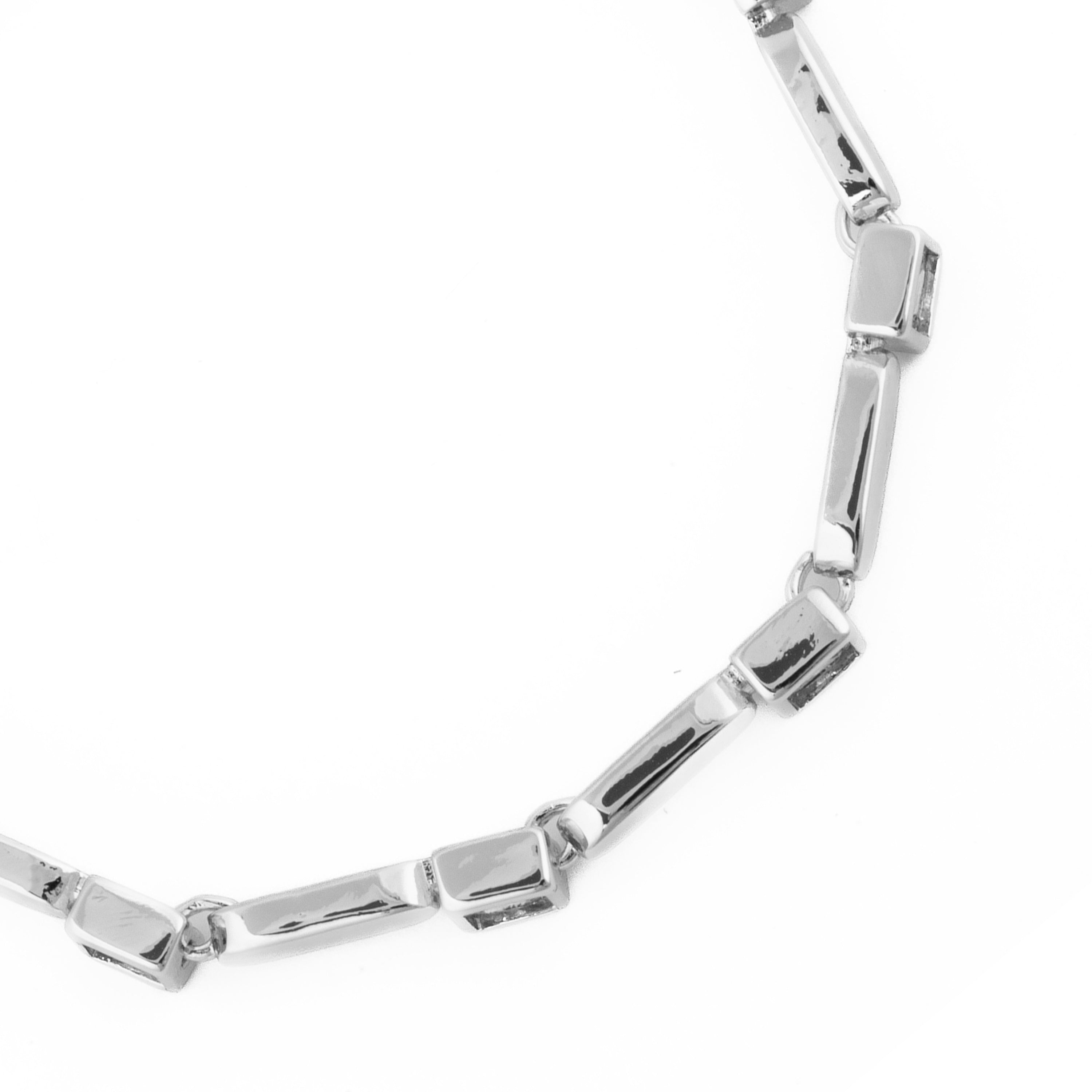 Pulsera de Circonita Brillante acabado en rodio - Aslion