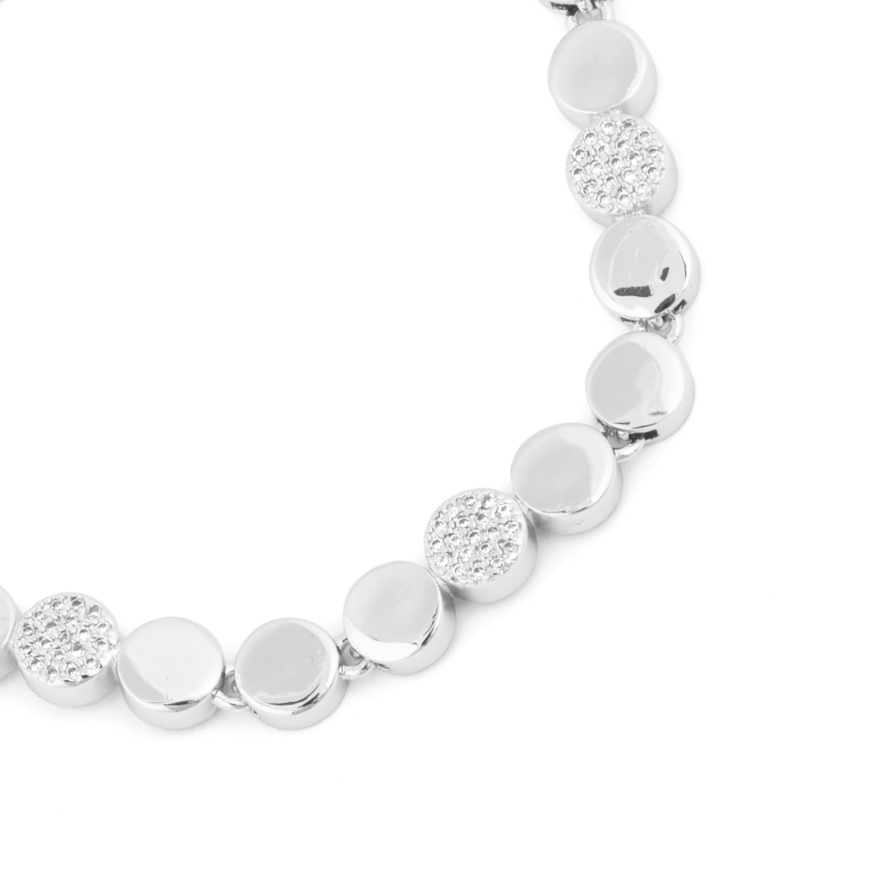 Pulsera de Circonita Brillante acabado en rodio - Sywi