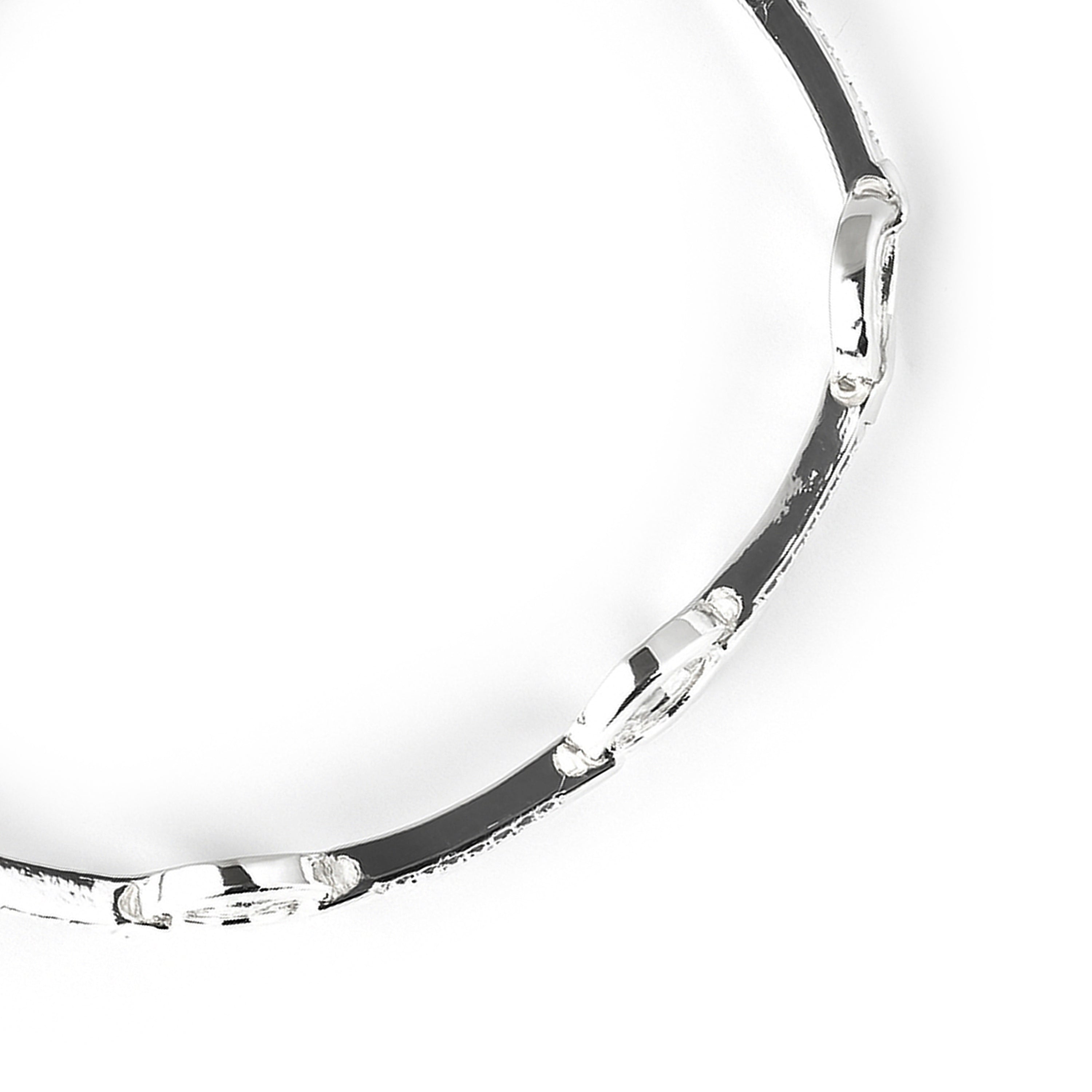 Rhodium-Plated Shimmering Zirconia Bracelet - Dimaran