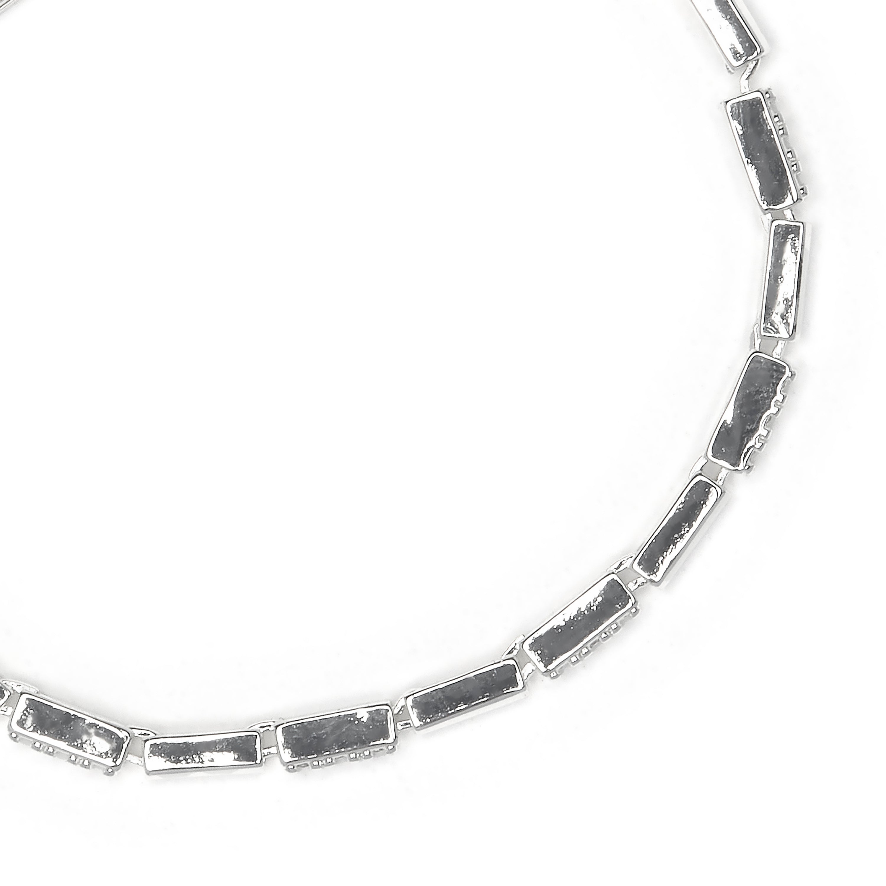 Pulsera de Circonita Brillante acabado en rodio - Tavli