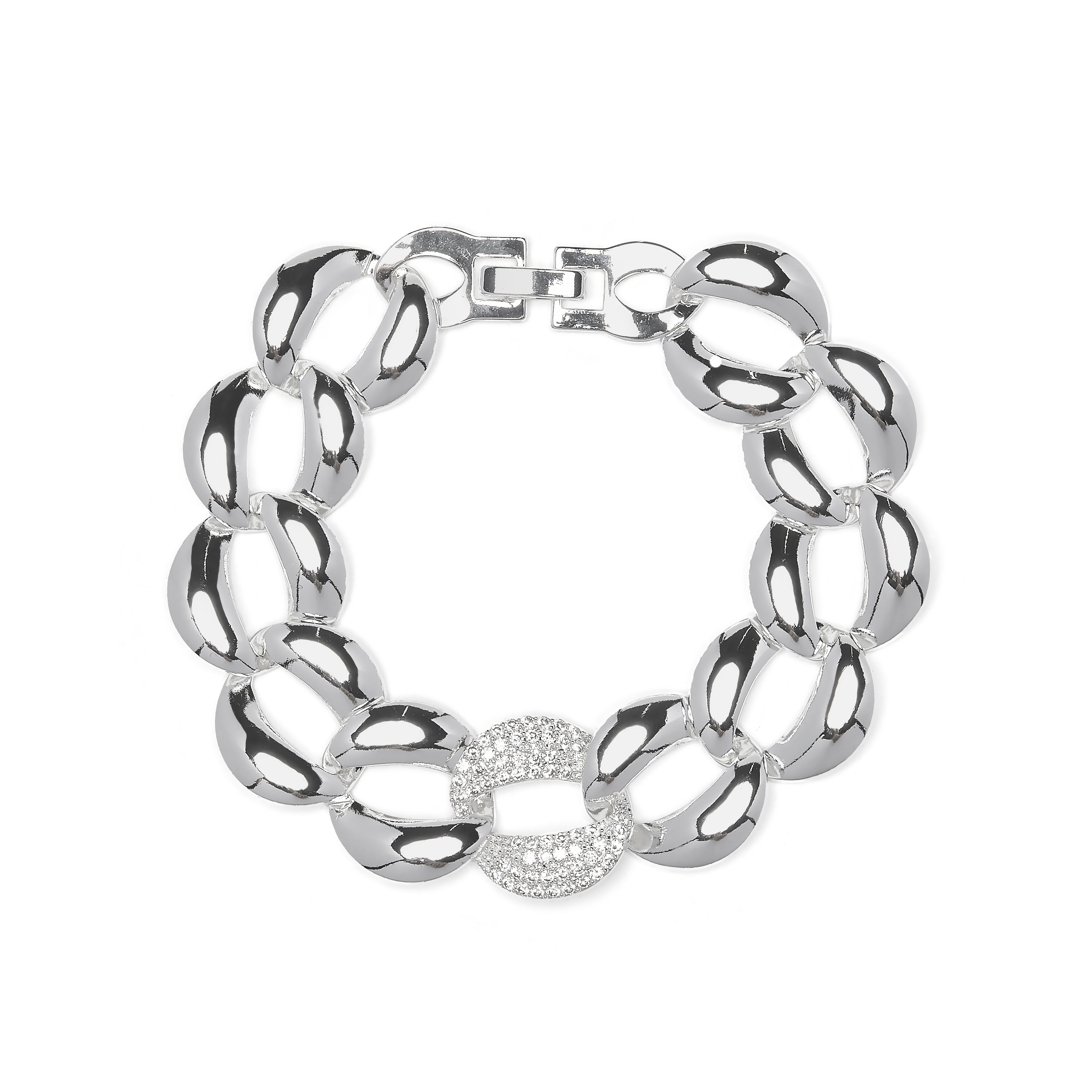 Pulsera de Circonita Brillante acabado en rodio - Shinthi