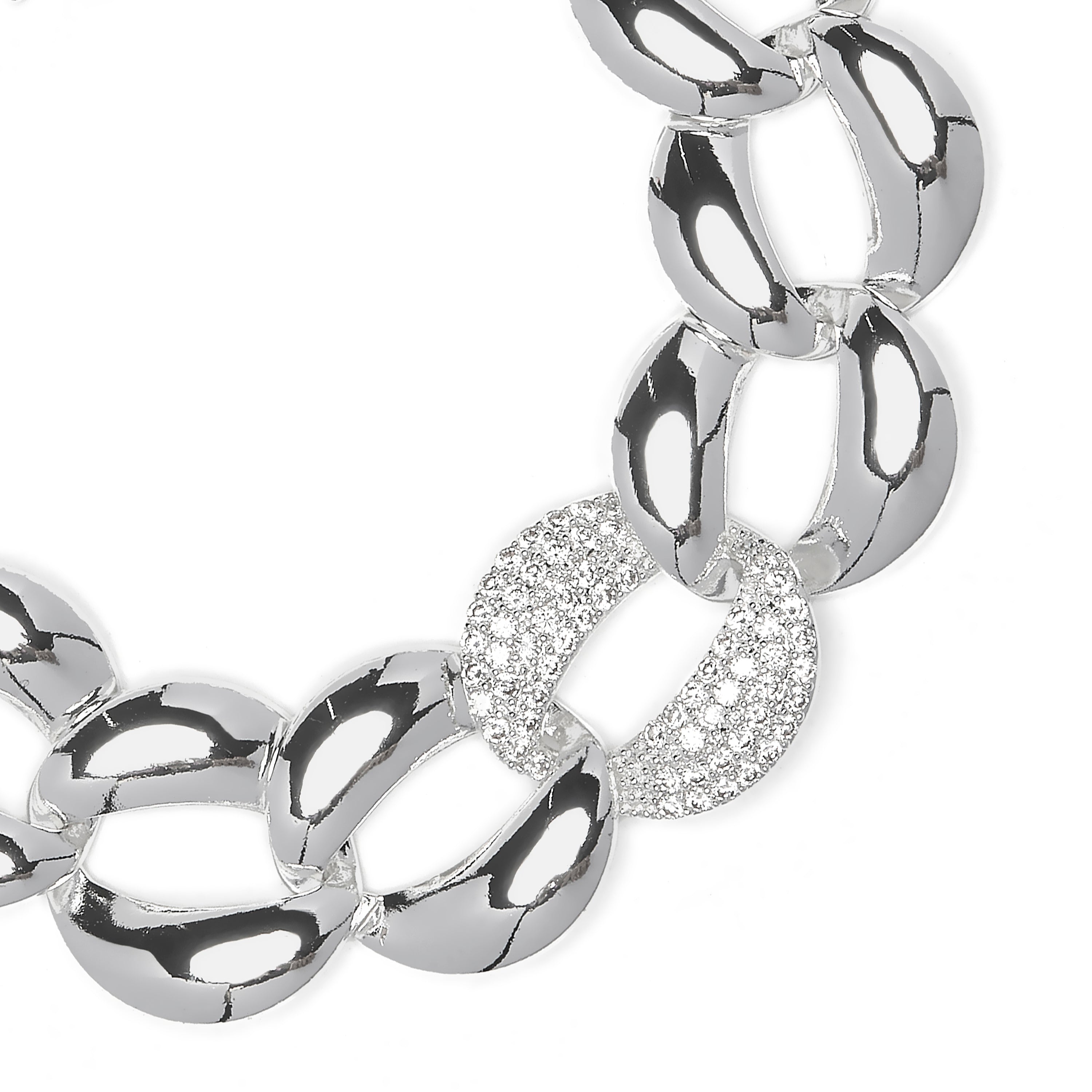 Pulsera de Circonita Brillante acabado en rodio - Shinthi
