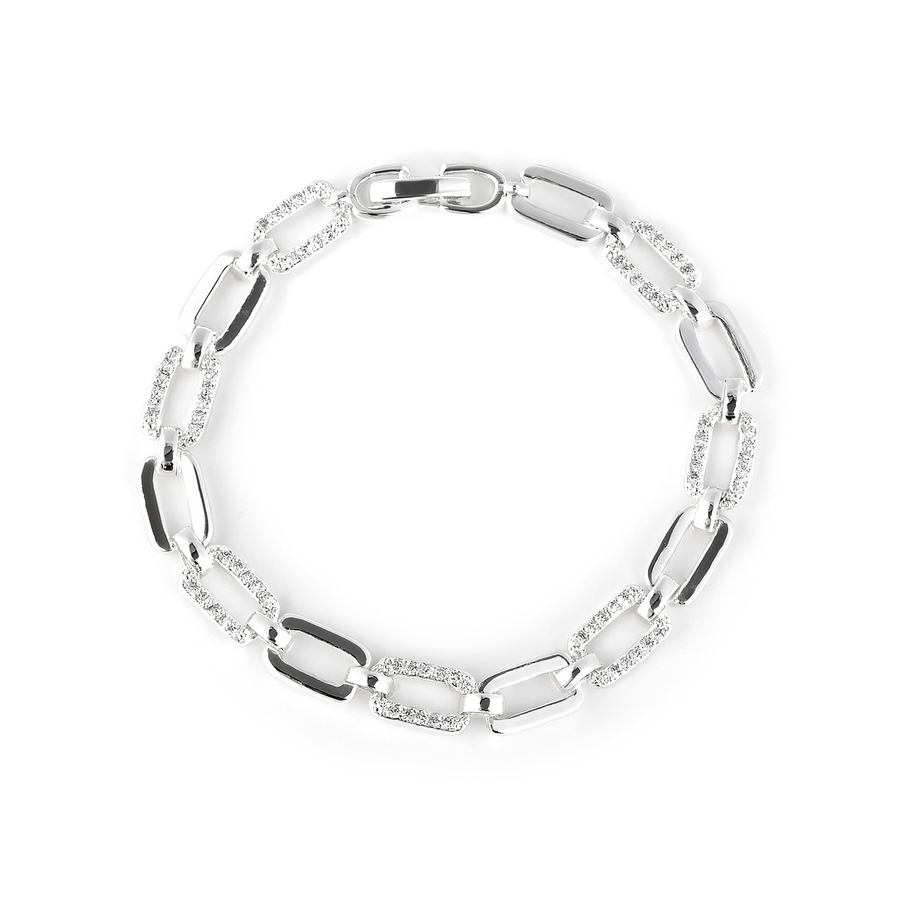 Pulsera de Circonita Brillante acabado en rodio - Asgoth