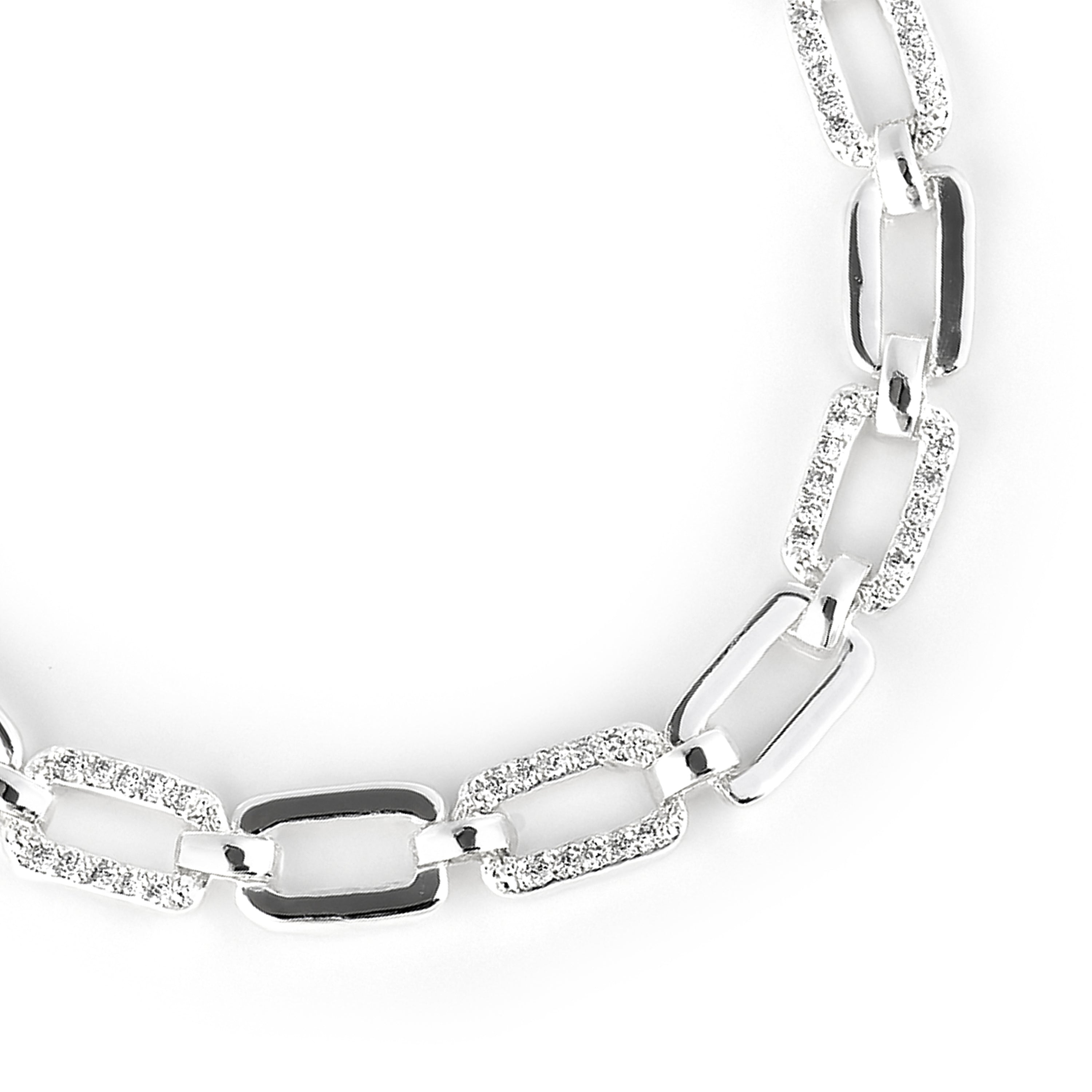 Pulsera de Circonita Brillante acabado en rodio - Asgoth