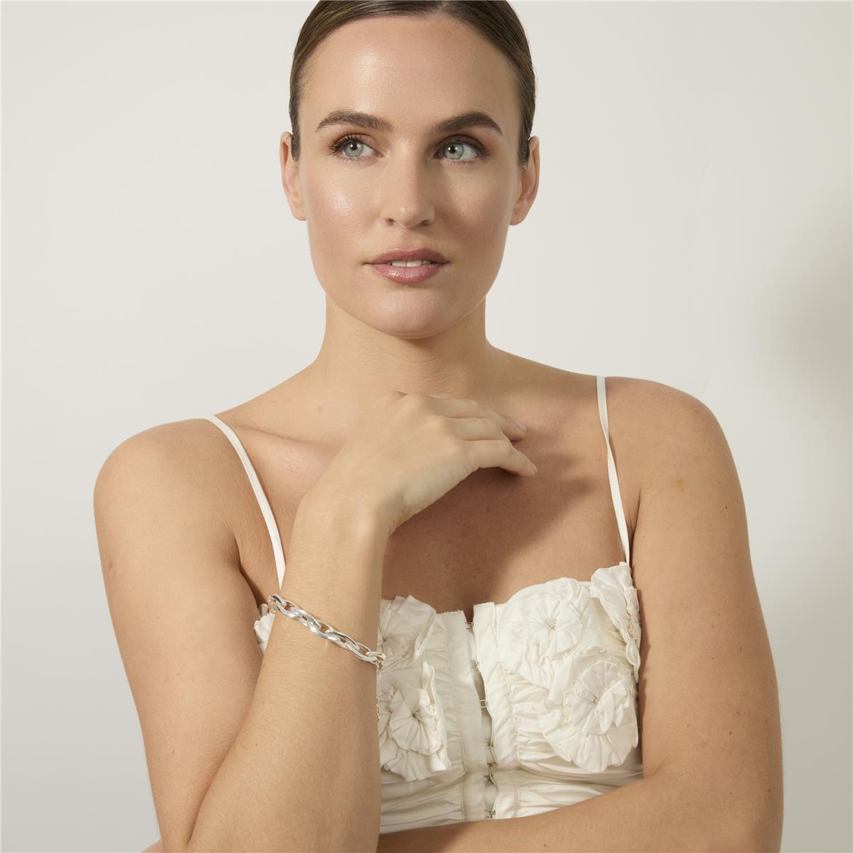 Rhodium-plated bracelet - Rasai