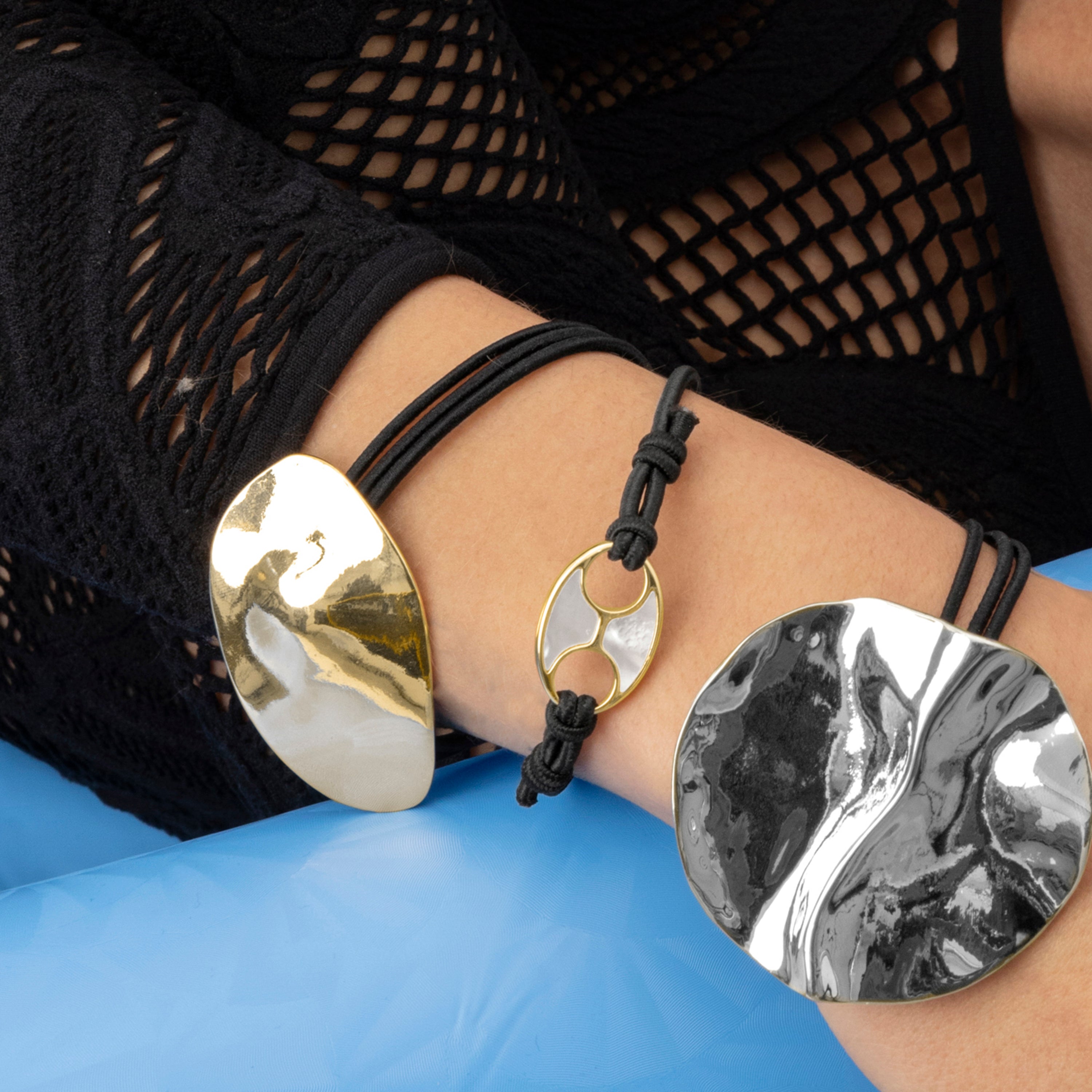 Silver finish scrunchie - Lathor