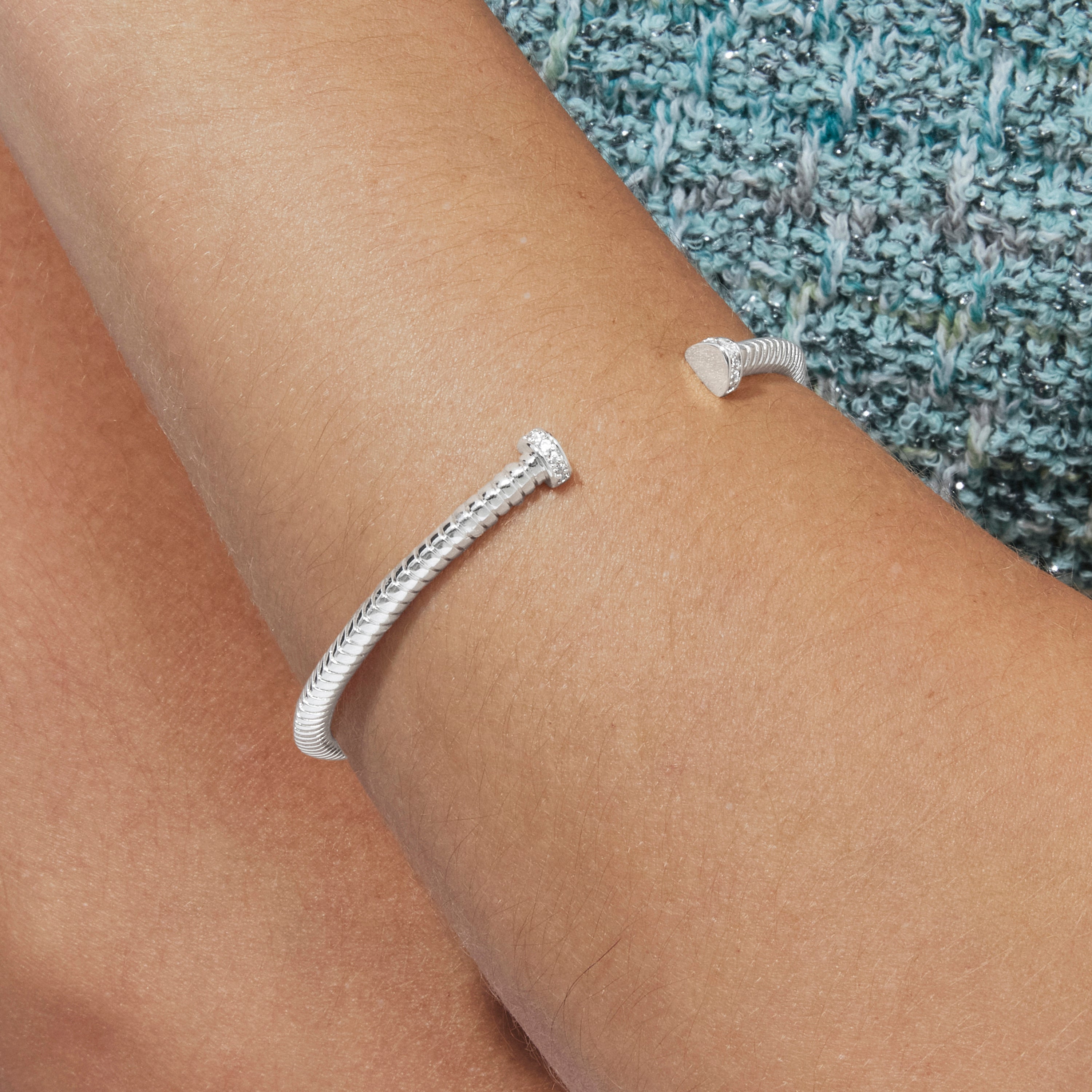 Pulsera de Circonita Brillante acabado en rodio - Aih