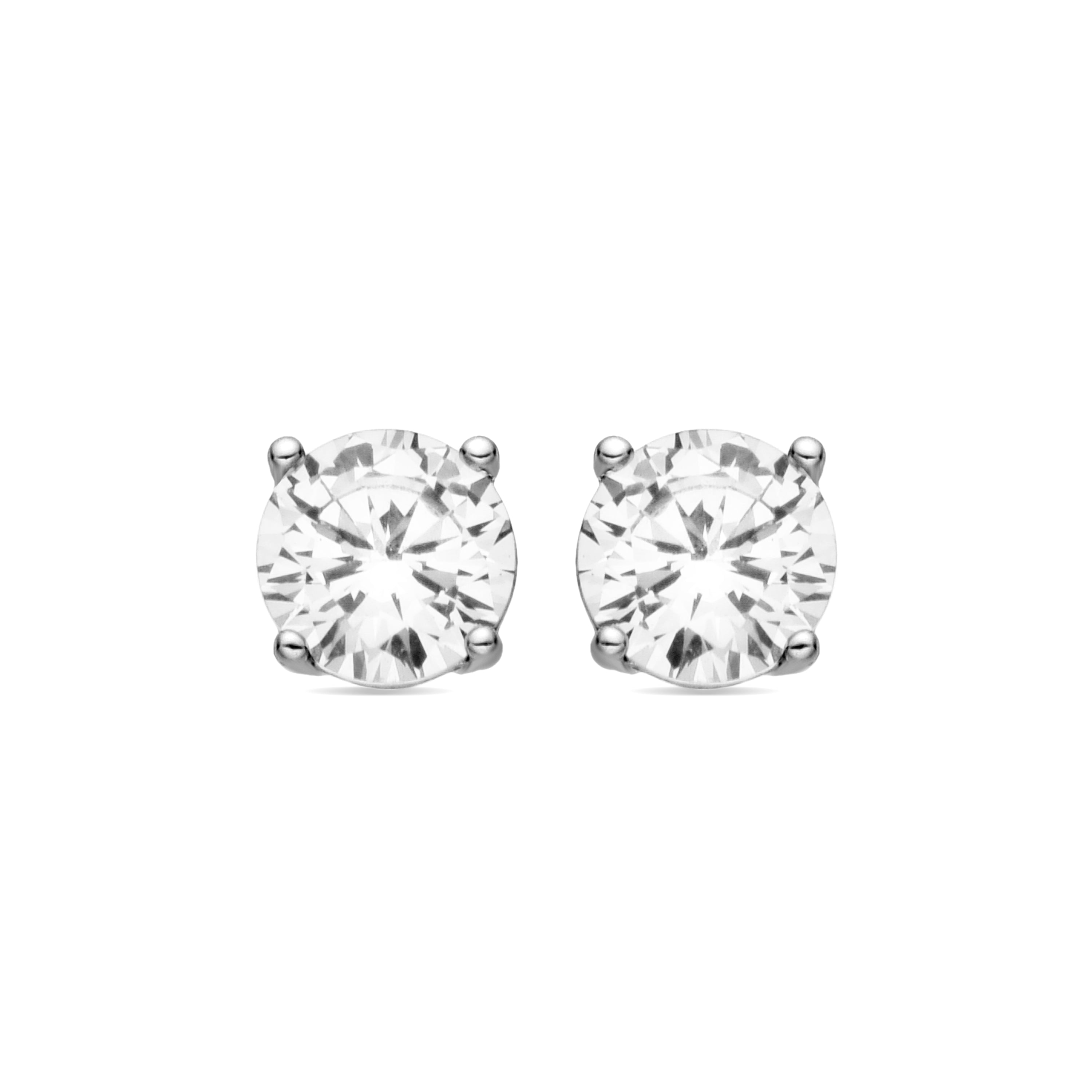 Pendientes con Circonita Brillante acabado plata - Verak