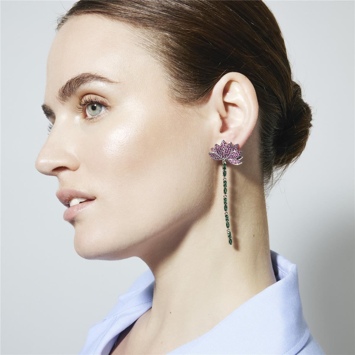 Pendientes de Circonita Multicolor acabado en Rodio - Likme