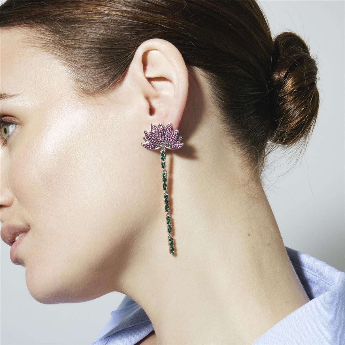 Pendientes de Circonita Multicolor acabado en Rodio - Likme