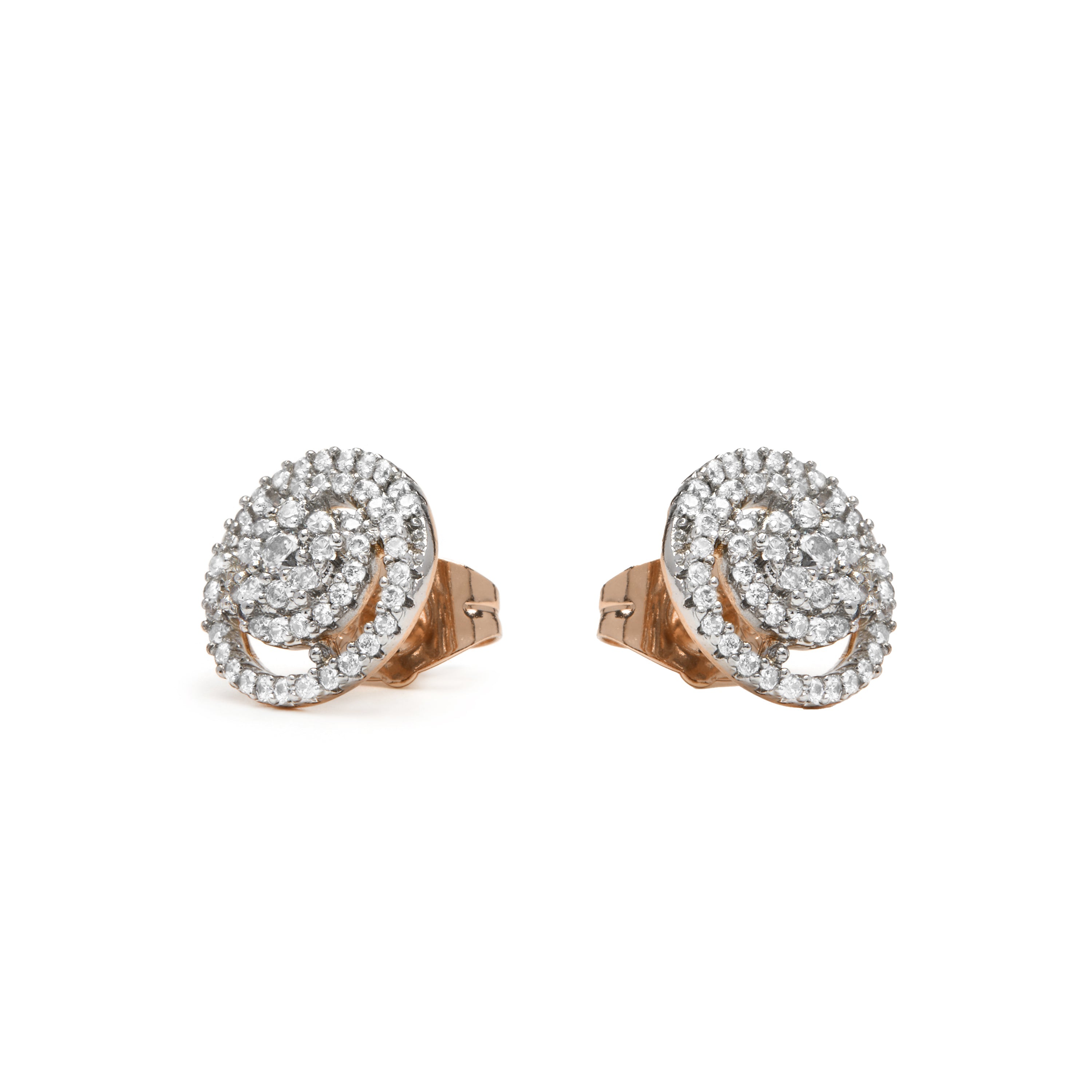 Silver-finished earrings with brilliant zirconia - Zarassy
