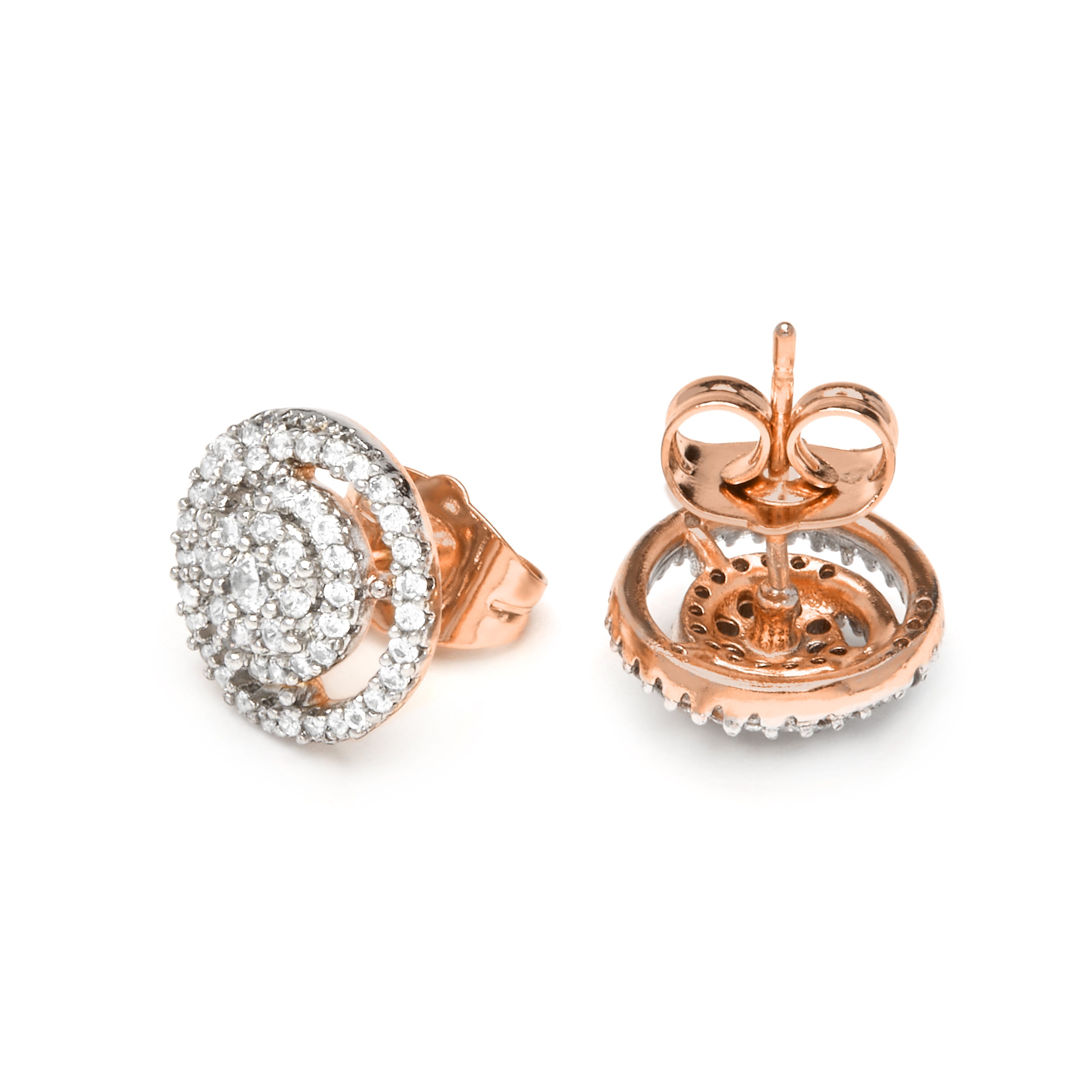 Silver-finished earrings with brilliant zirconia - Zarassy