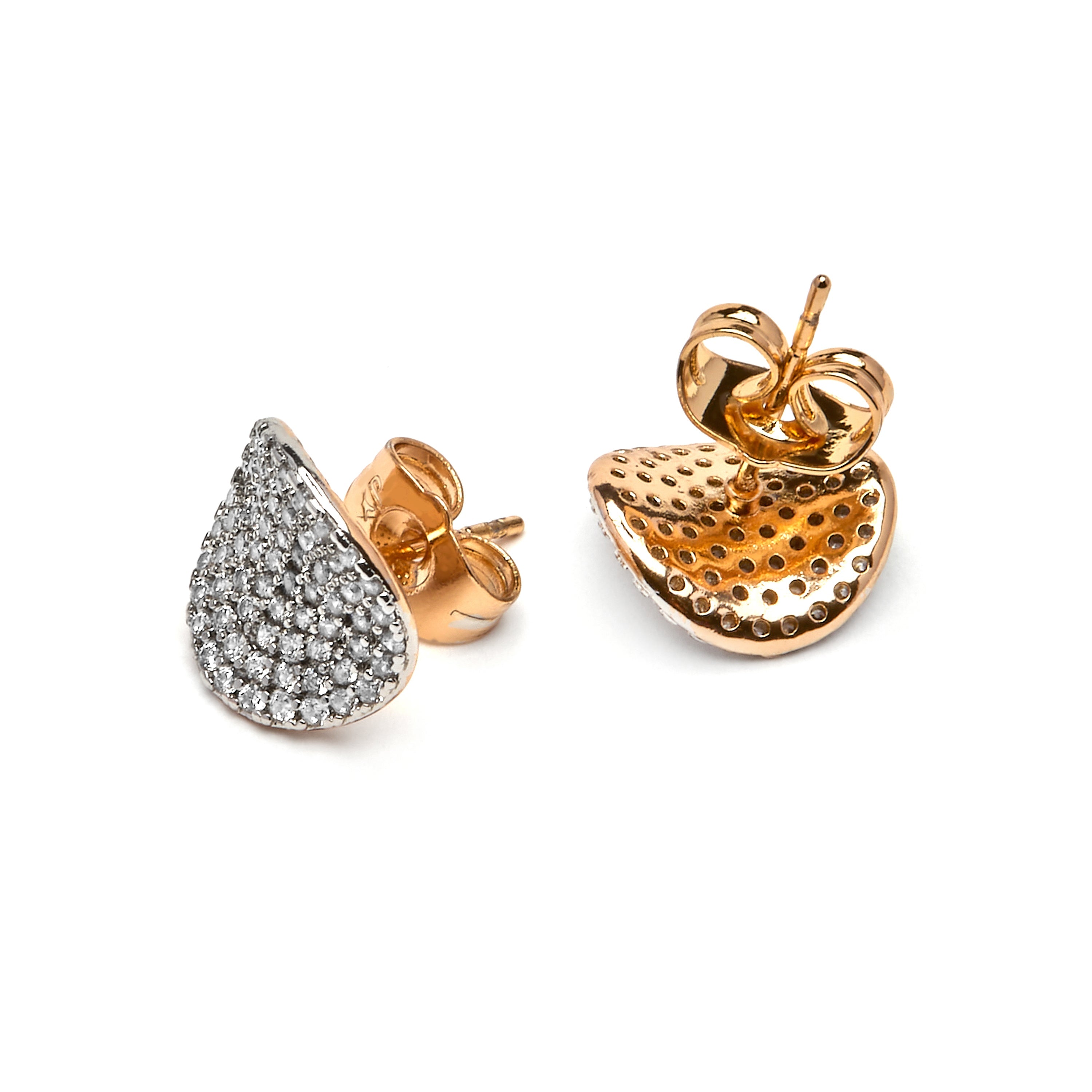 Pendientes acabado plata y Circonita Brillante - Gilmet