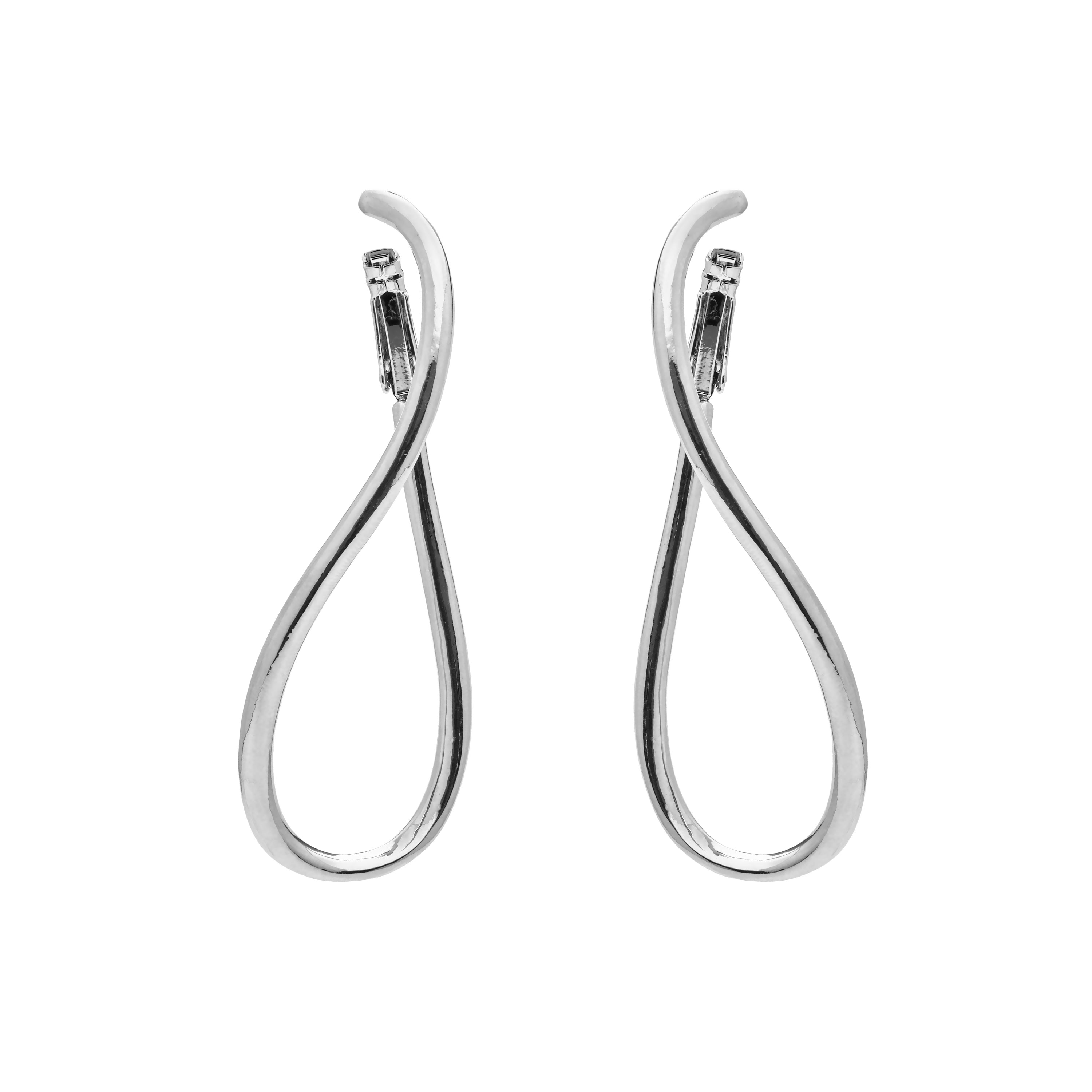 Rhodium-plated earrings - Lankal