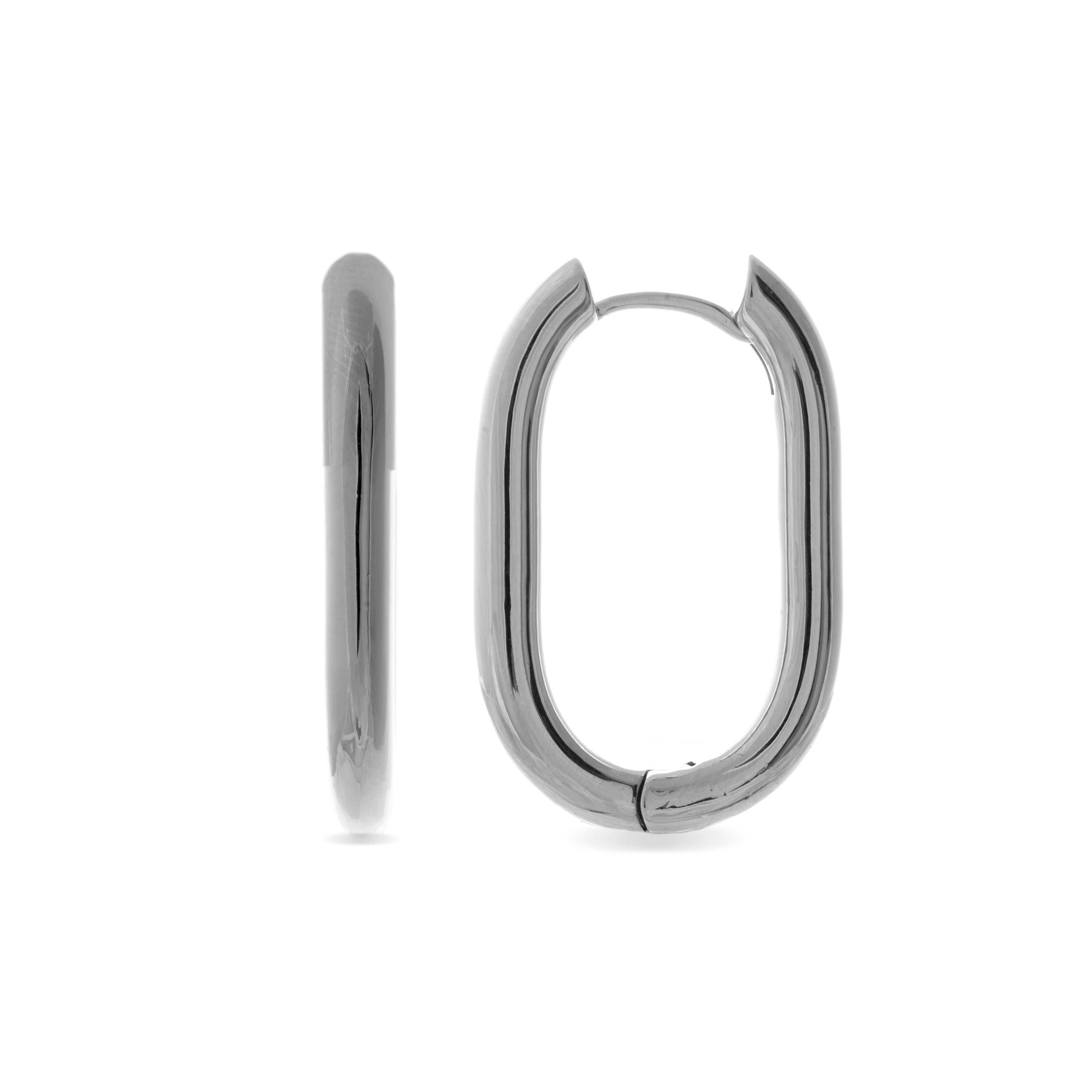Rhodium-plated earrings - Lusdrid