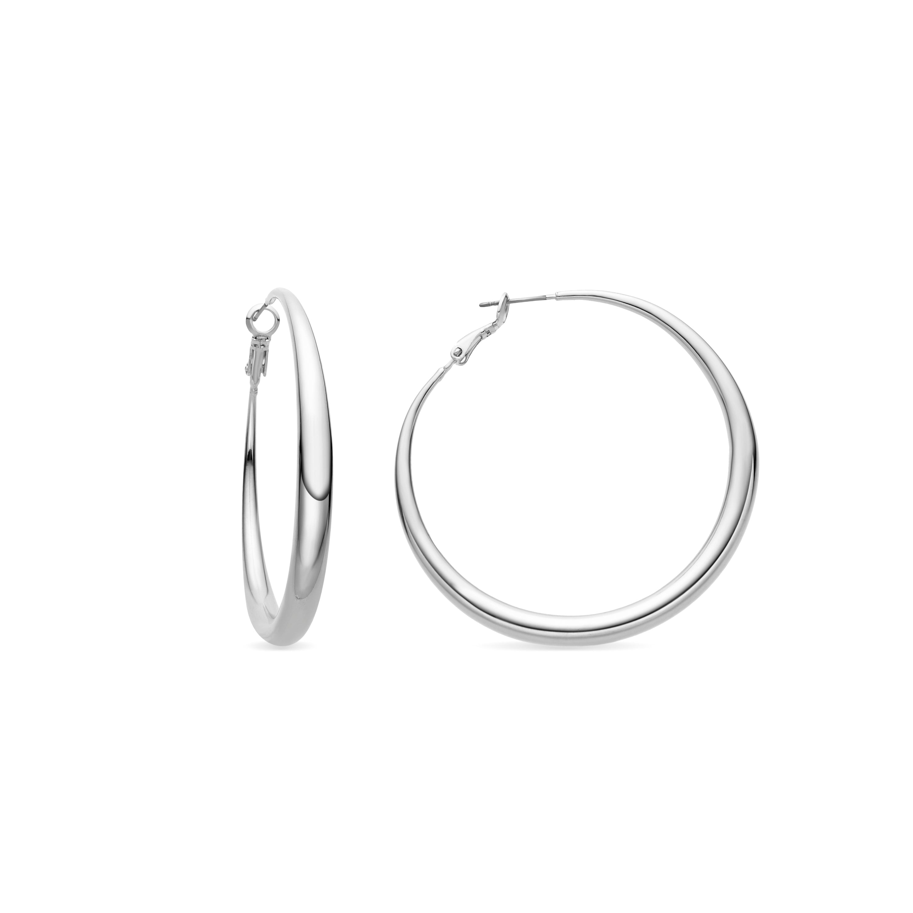 Rhodium-plated earrings - Qupa