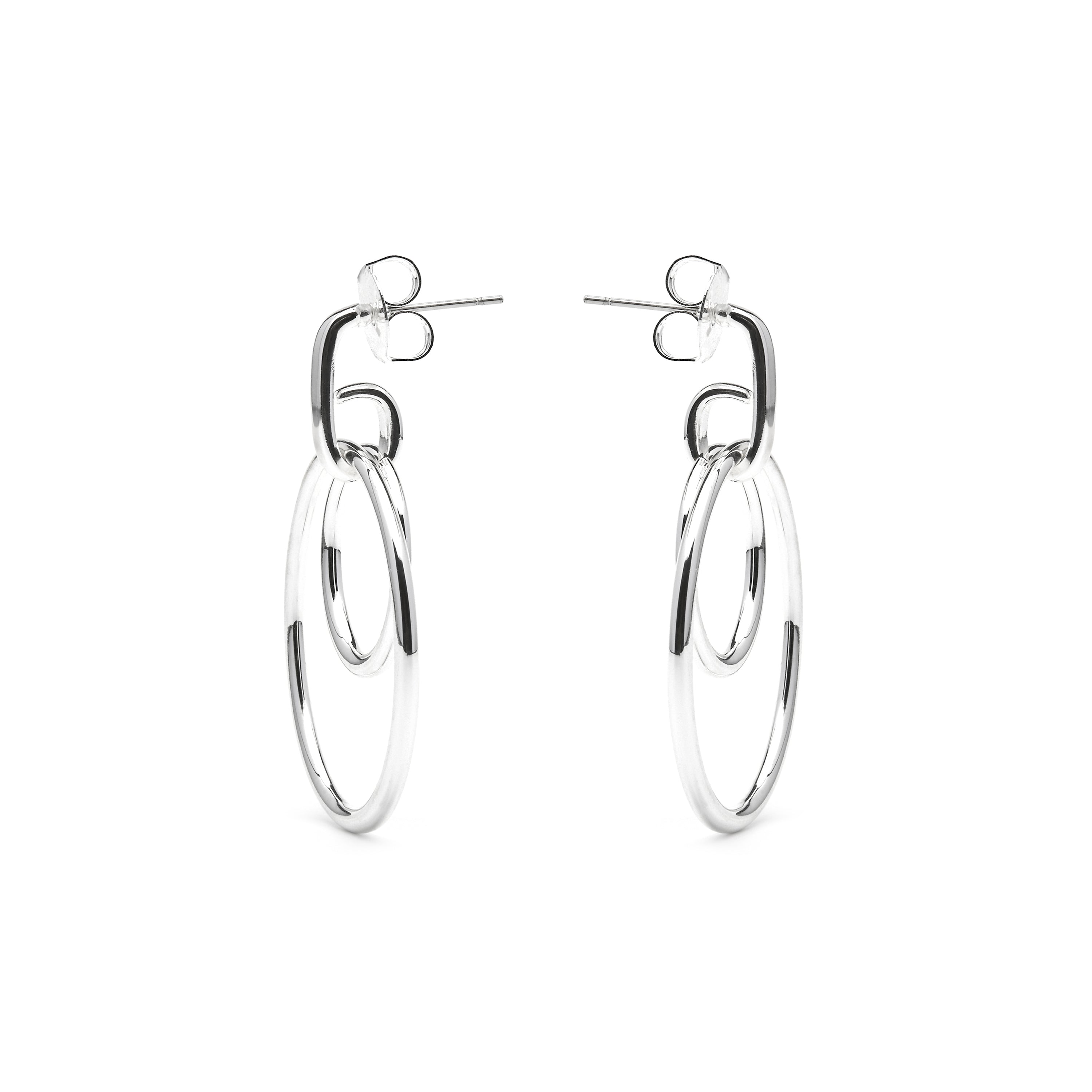 Pendientes acabado plata - Makir