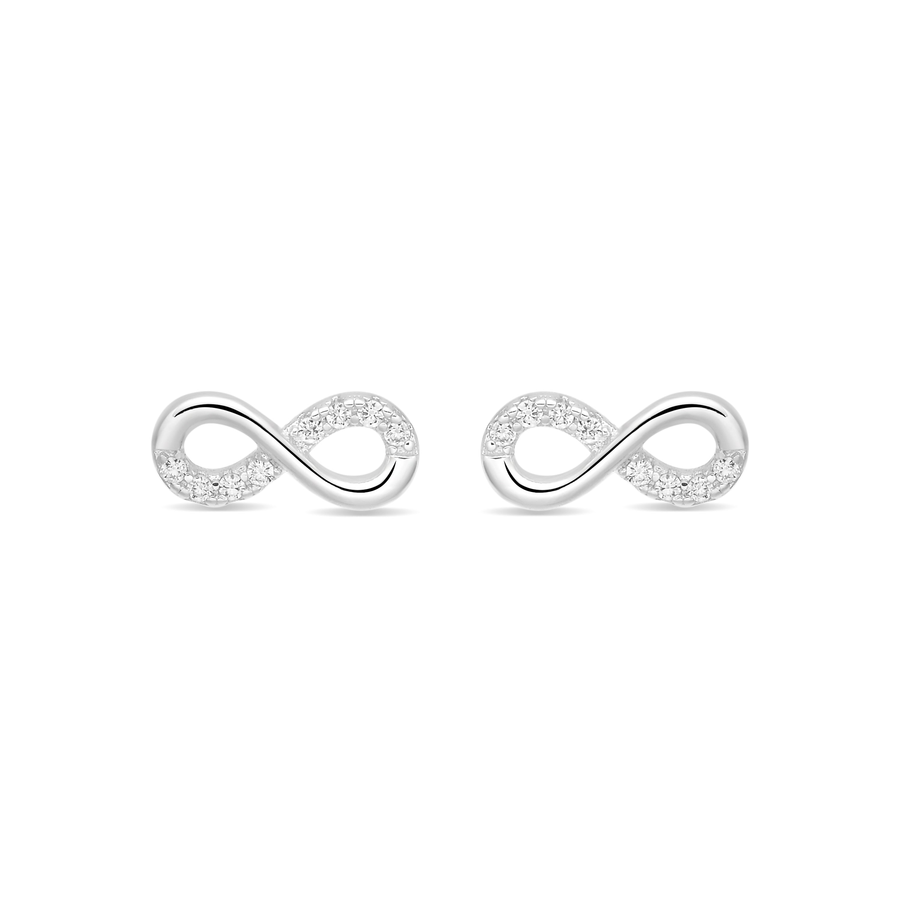 Silver Plated Brilliant Cubic Zirconia Earrings - Lahaj