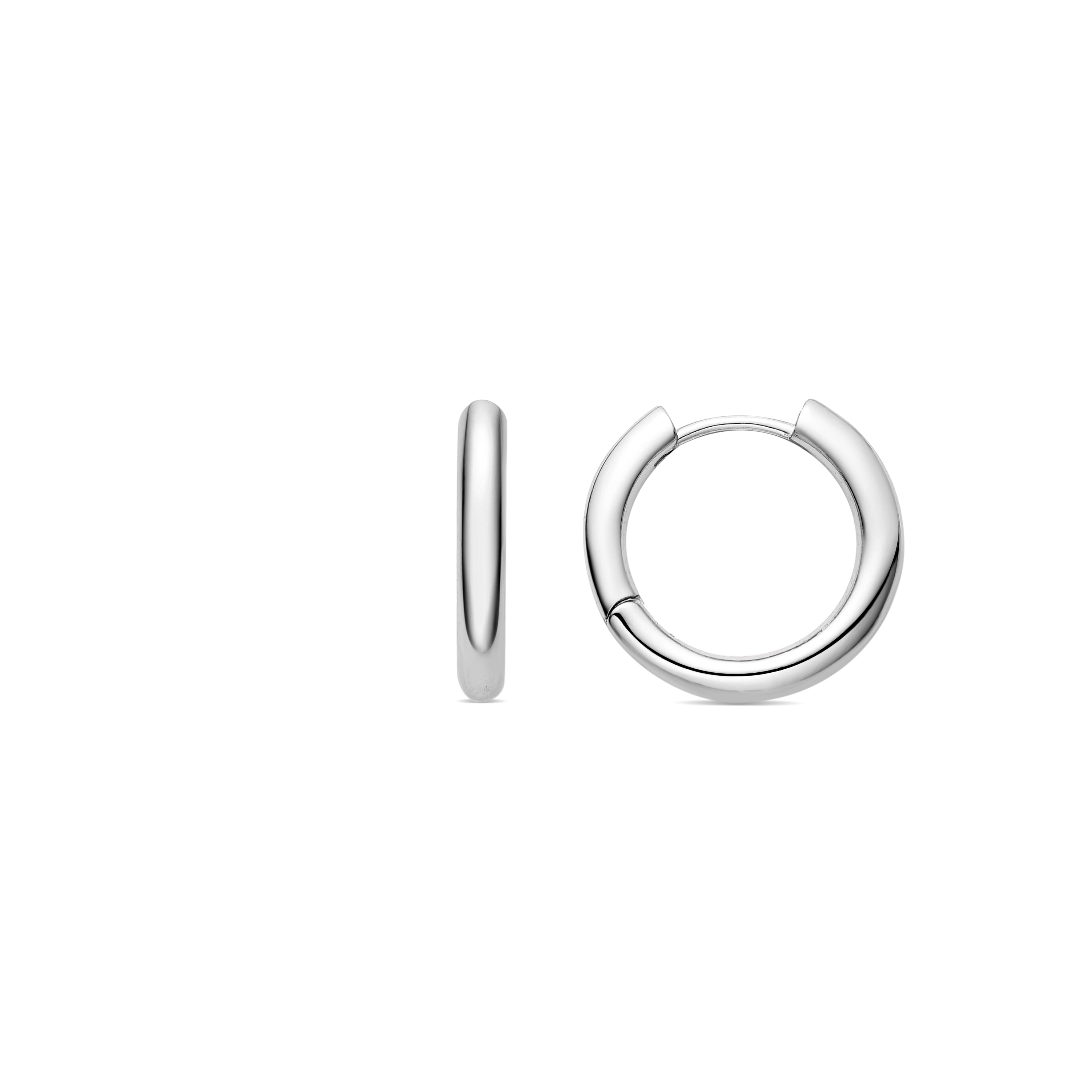 Brilliant Zirconia Earrings with Rhodium Finish - Kuye