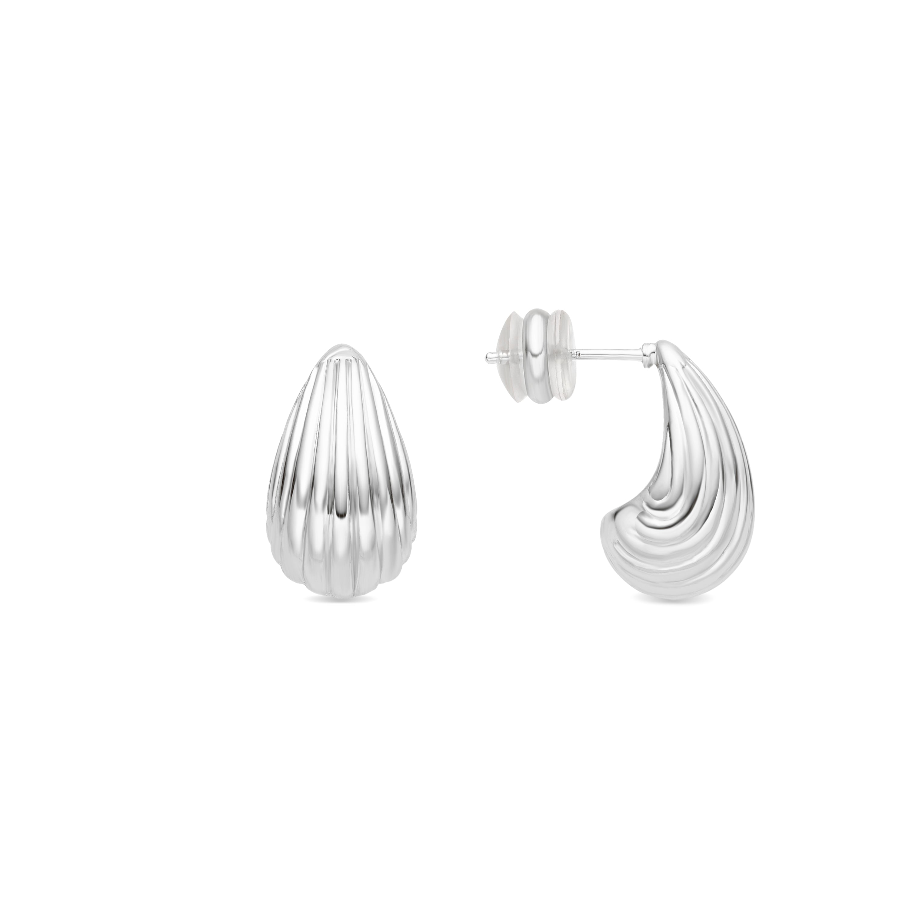 Silver-finished earrings - Overin