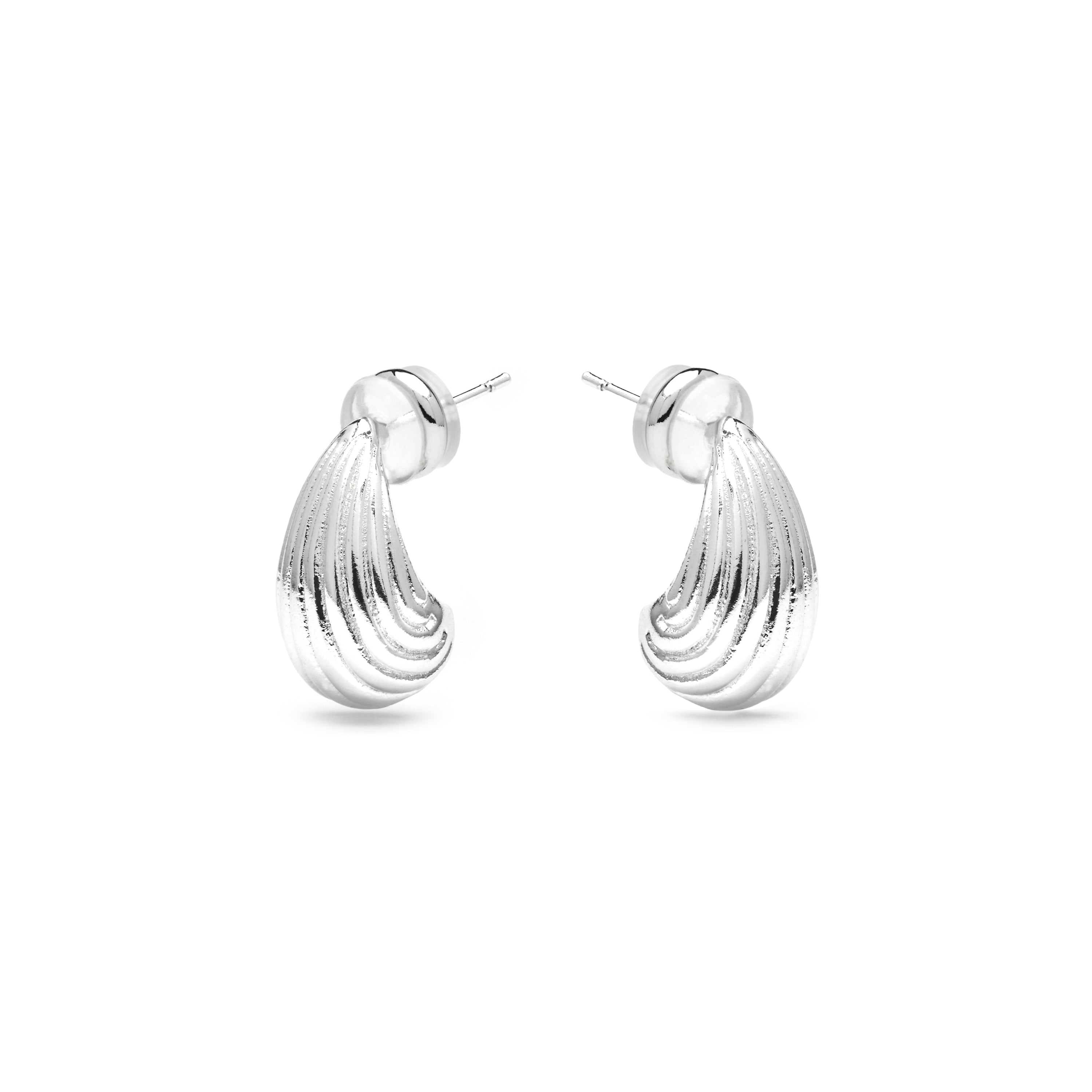 Silver-finished earrings - Overin