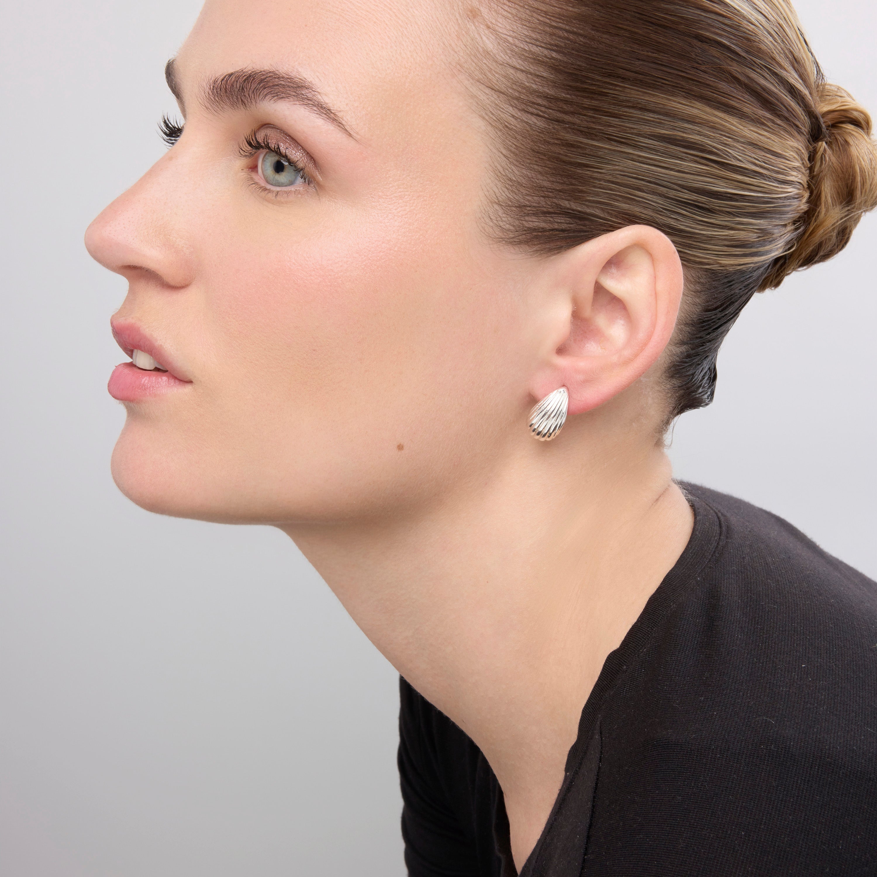 Silver-finished earrings - Overin
