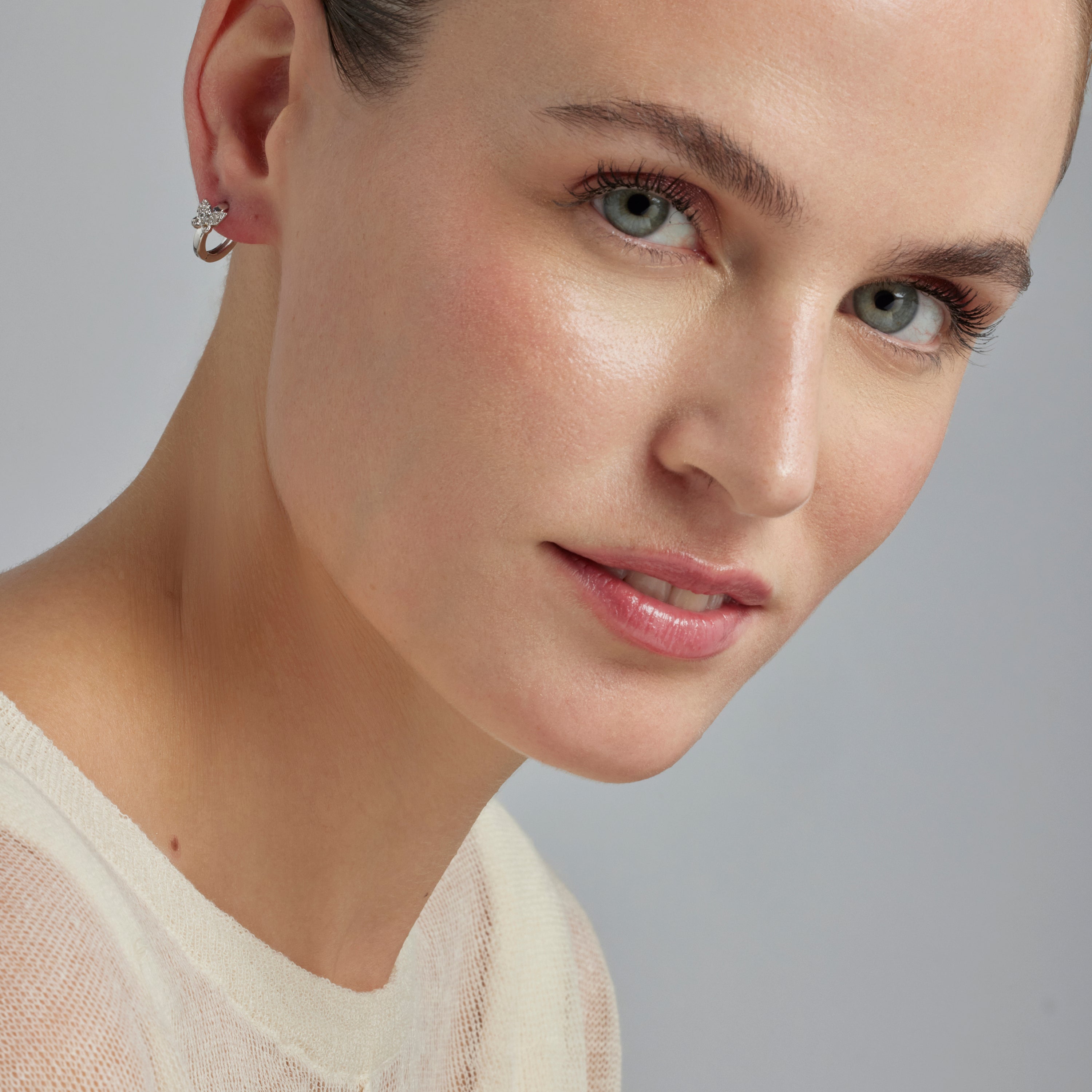 Zania Rhodium-Finished Brilliant Zirconia Earrings